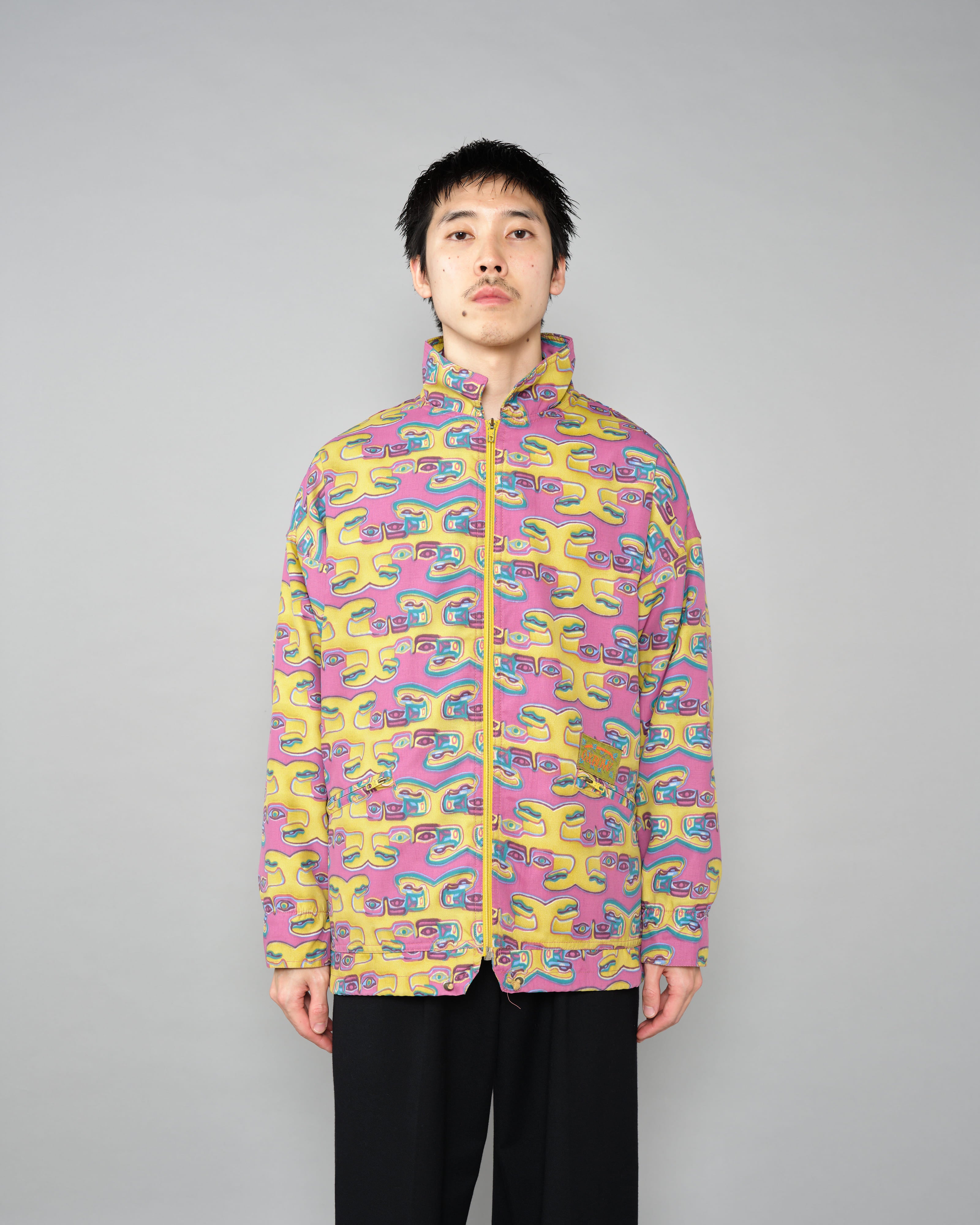 【~90’s】Old OXBOW Polyamide Patterned Wind Coat Size.S