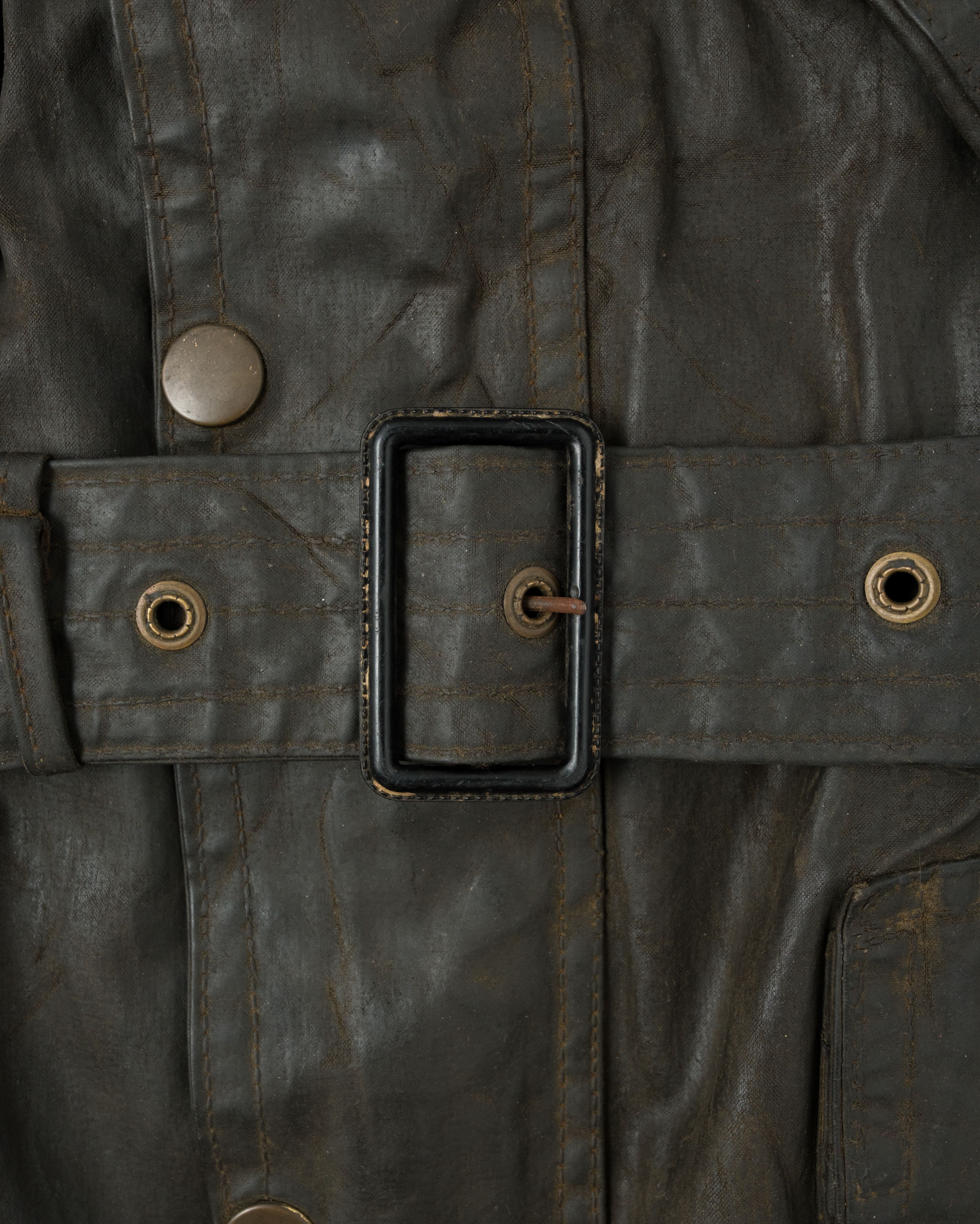 【~60's】Vintage Barbour Waxed Cotton Jacket "INTERNATIONAL SUIT" White Label Size.44