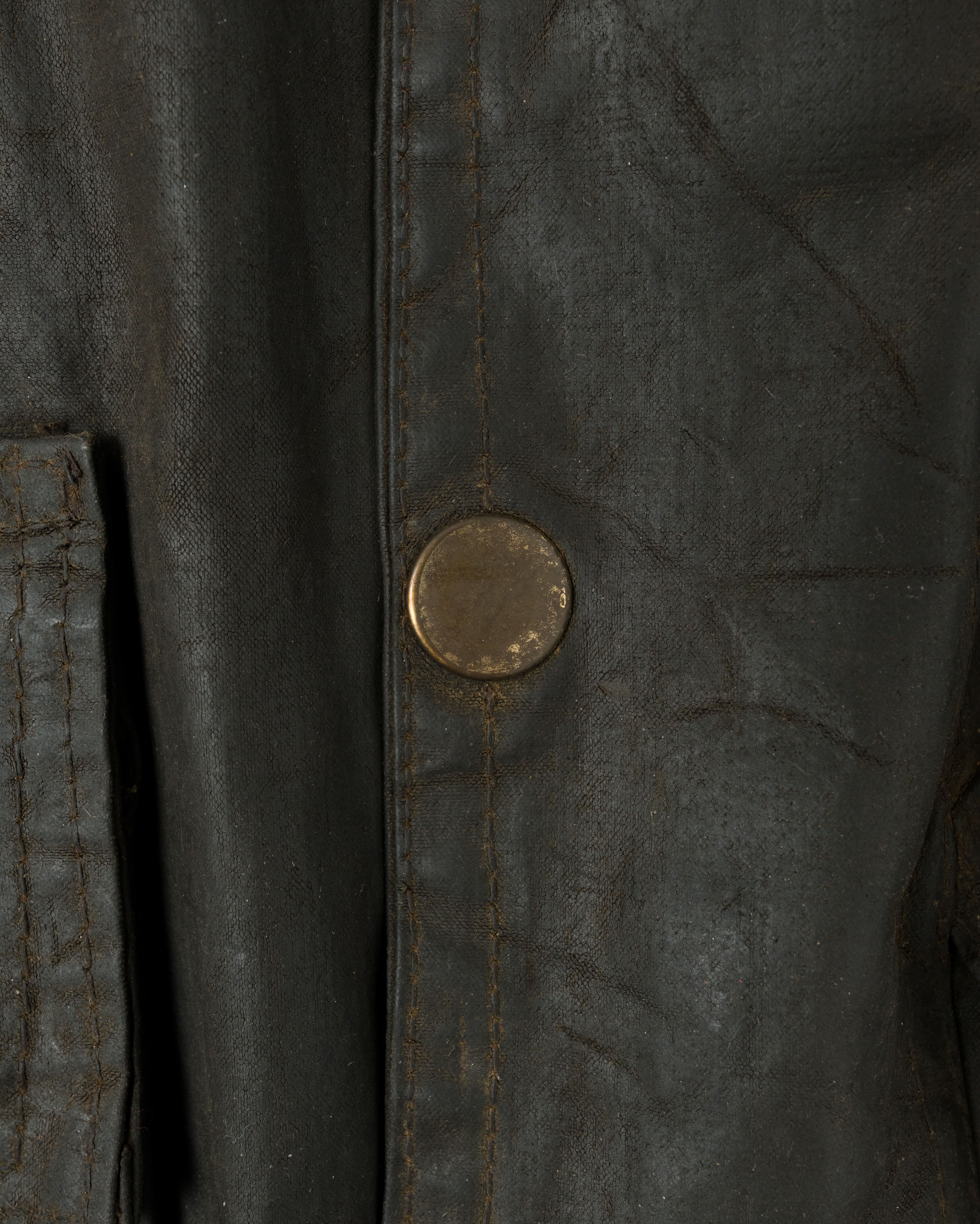 【~60's】Vintage Barbour Waxed Cotton Jacket "INTERNATIONAL SUIT" White Label Size.44