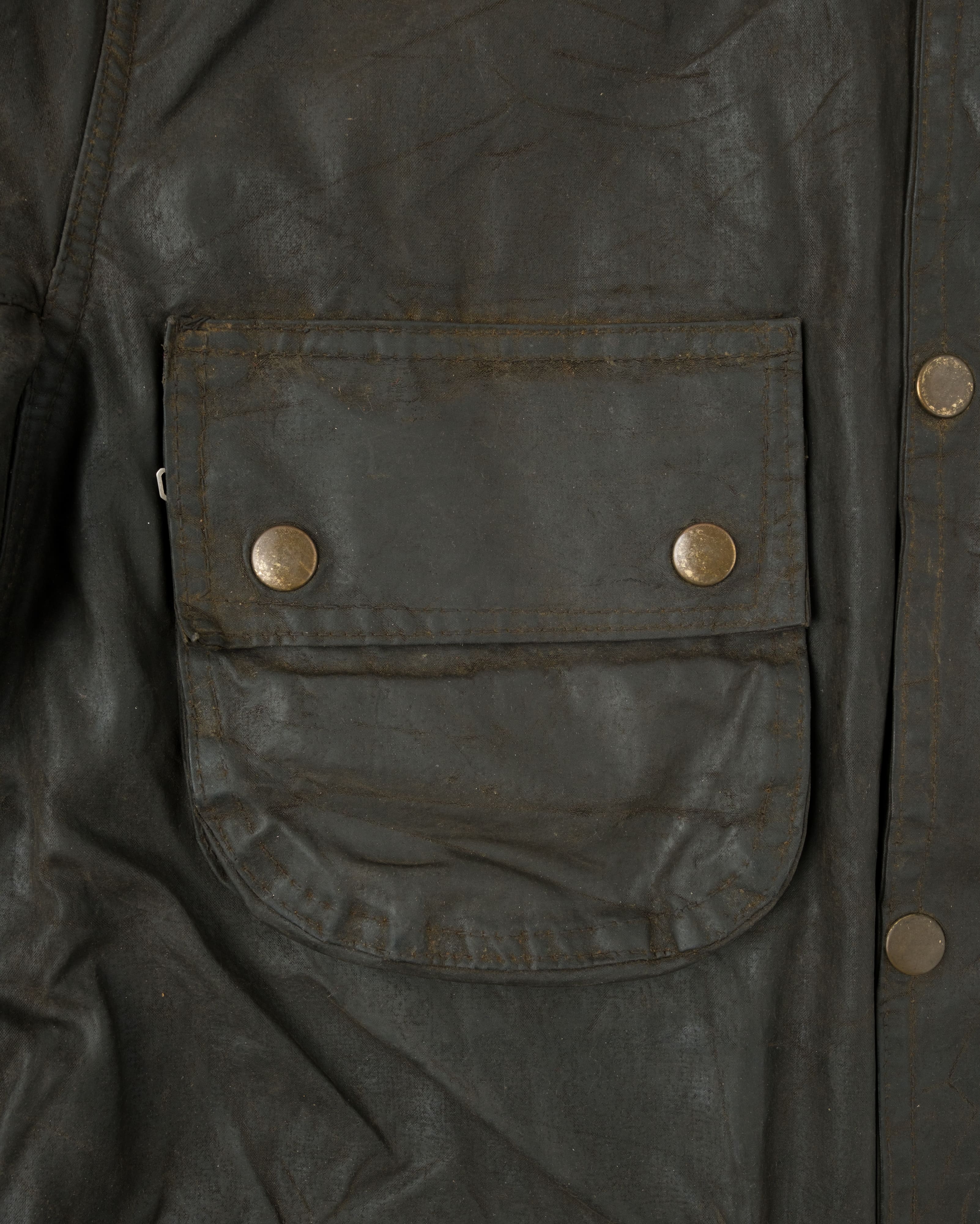 【~60's】Vintage Barbour Waxed Cotton Jacket "INTERNATIONAL SUIT" White Label Size.44