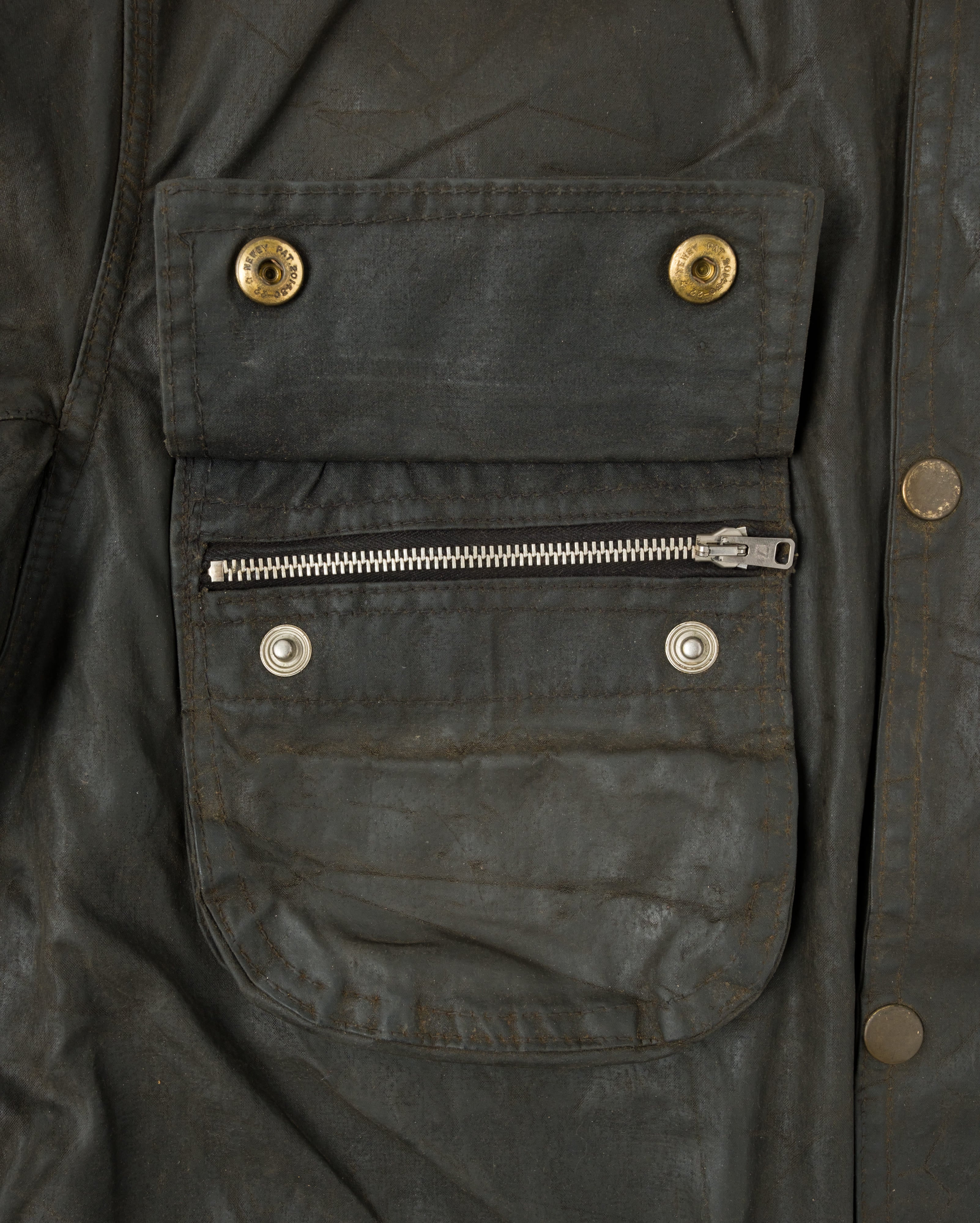 【~60's】Vintage Barbour Waxed Cotton Jacket "INTERNATIONAL SUIT" White Label Size.44