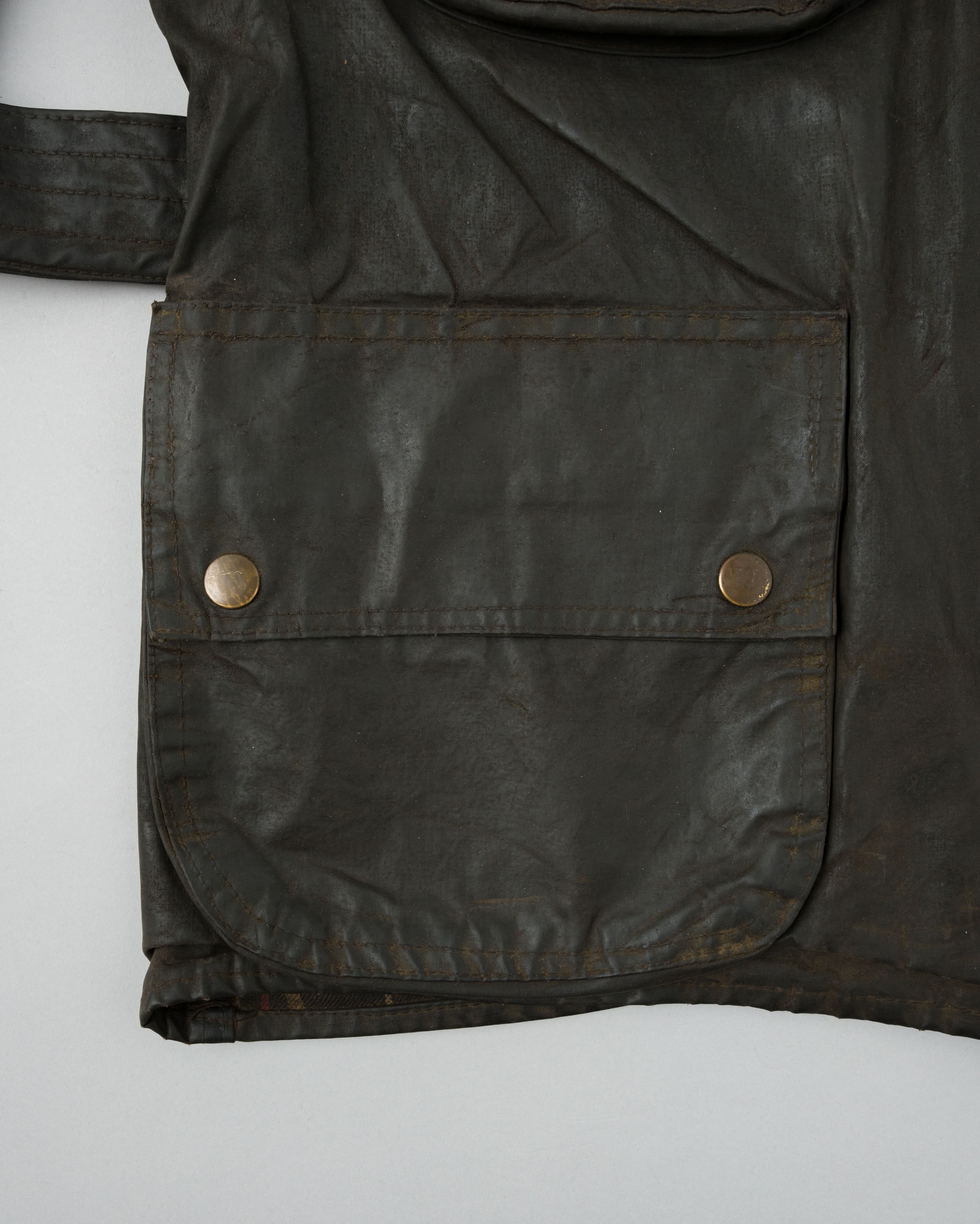 【~60's】Vintage Barbour Waxed Cotton Jacket "INTERNATIONAL SUIT" White Label Size.44