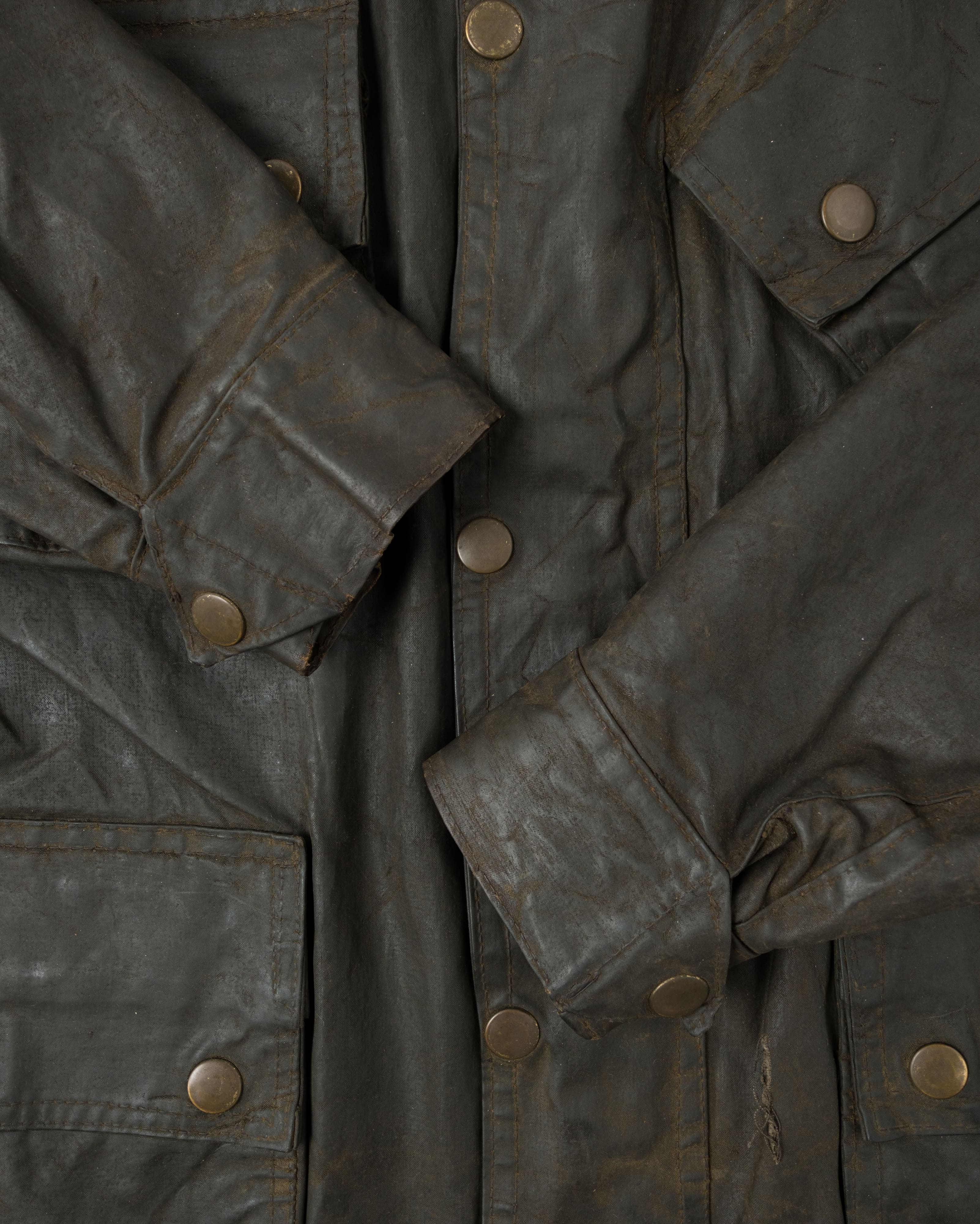 【~60's】Vintage Barbour Waxed Cotton Jacket "INTERNATIONAL SUIT" White Label Size.44