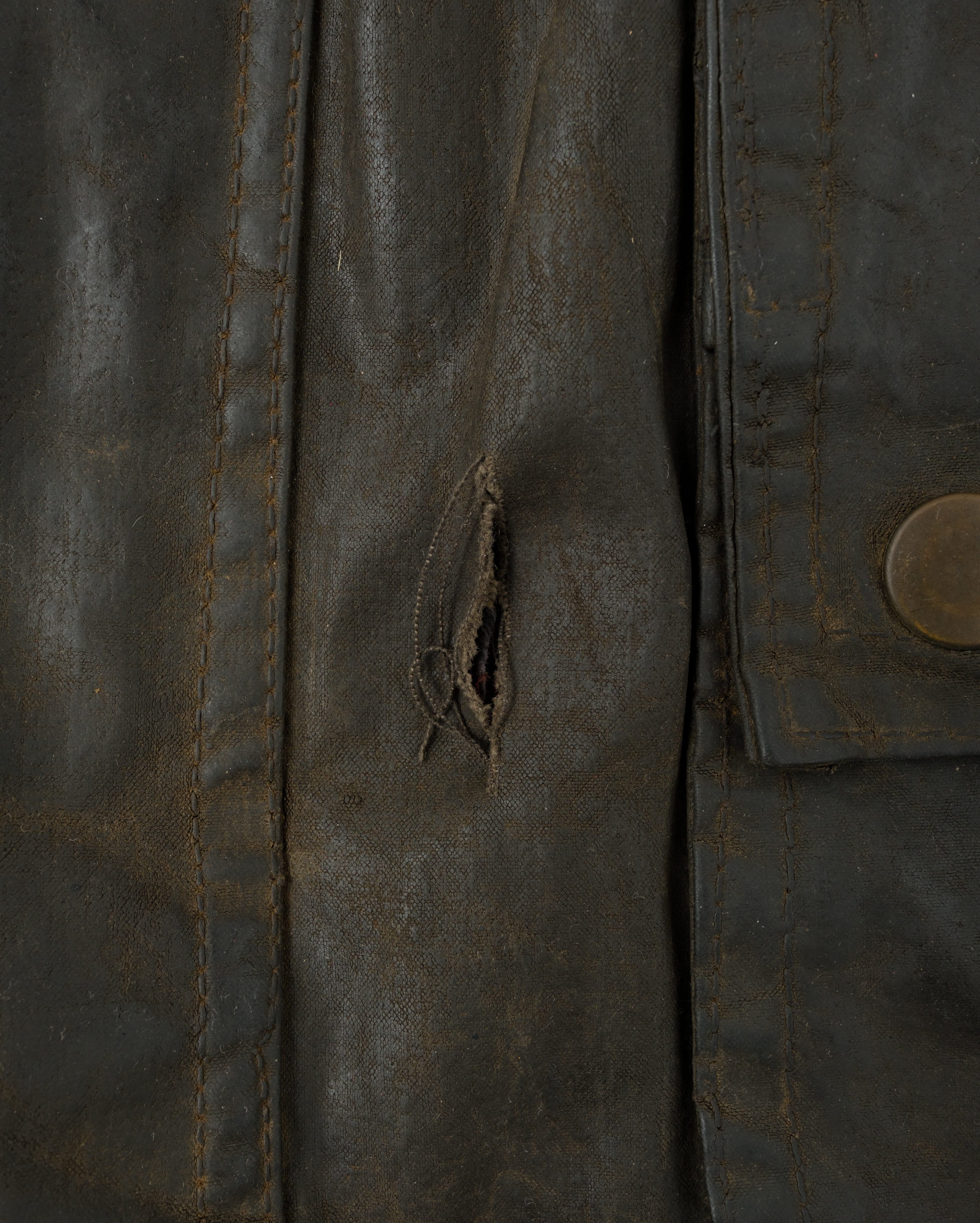 【~60's】Vintage Barbour Waxed Cotton Jacket "INTERNATIONAL SUIT" White Label Size.44