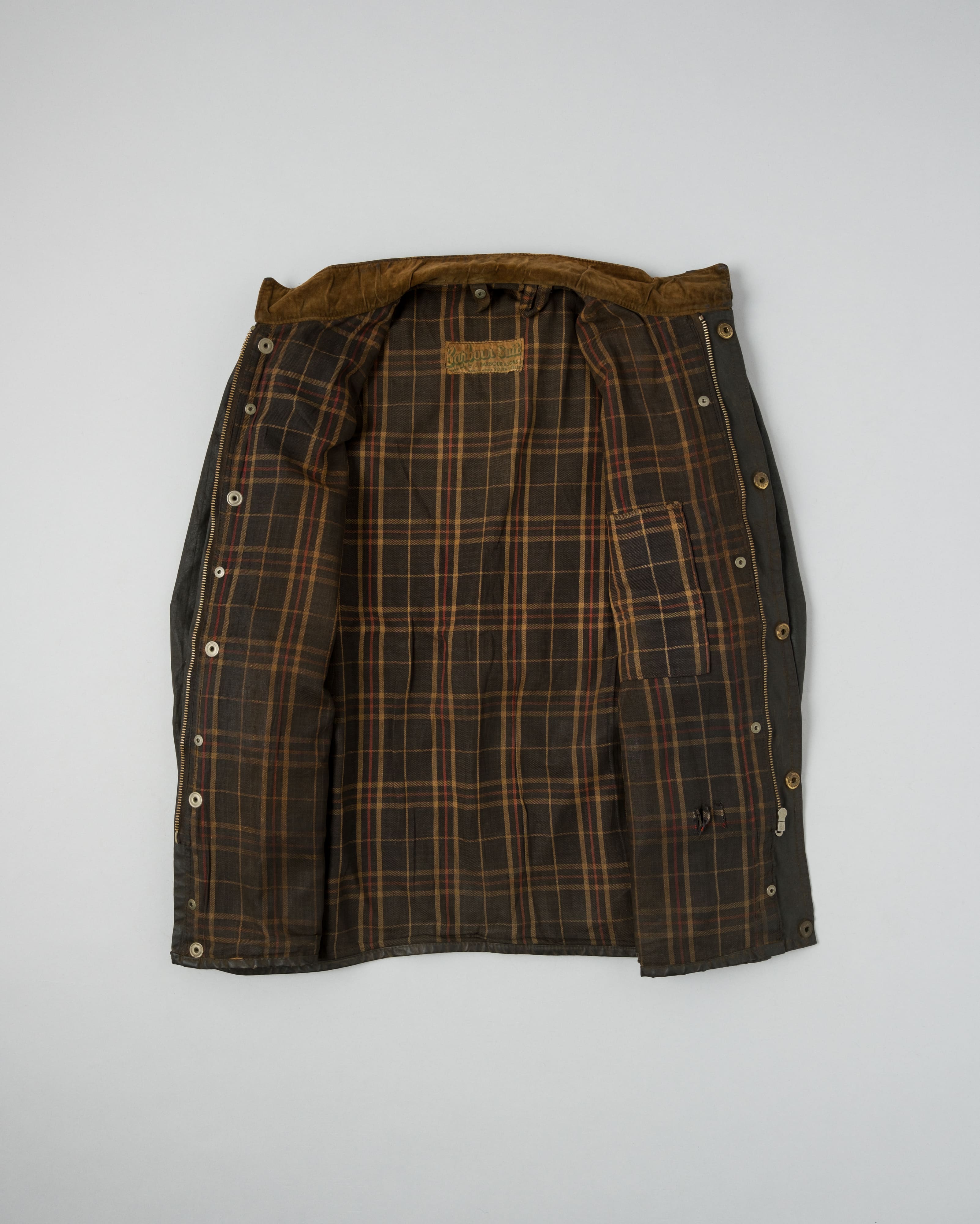 【~60's】Vintage Barbour Waxed Cotton Jacket "INTERNATIONAL SUIT" White Label Size.44
