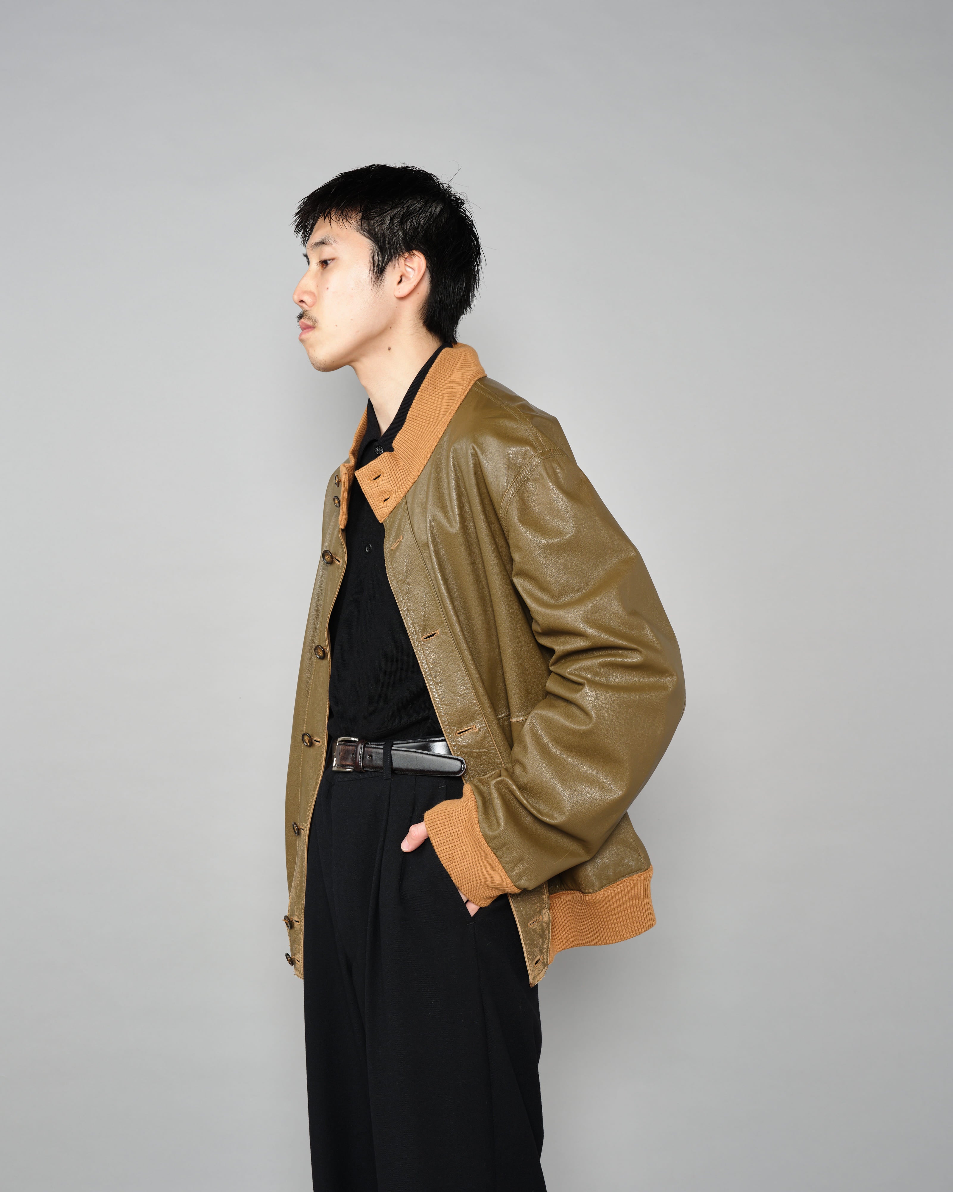 【~90's】Old ARNYS PARIS Valstarino Type Reversible Leather Blouson Size.52