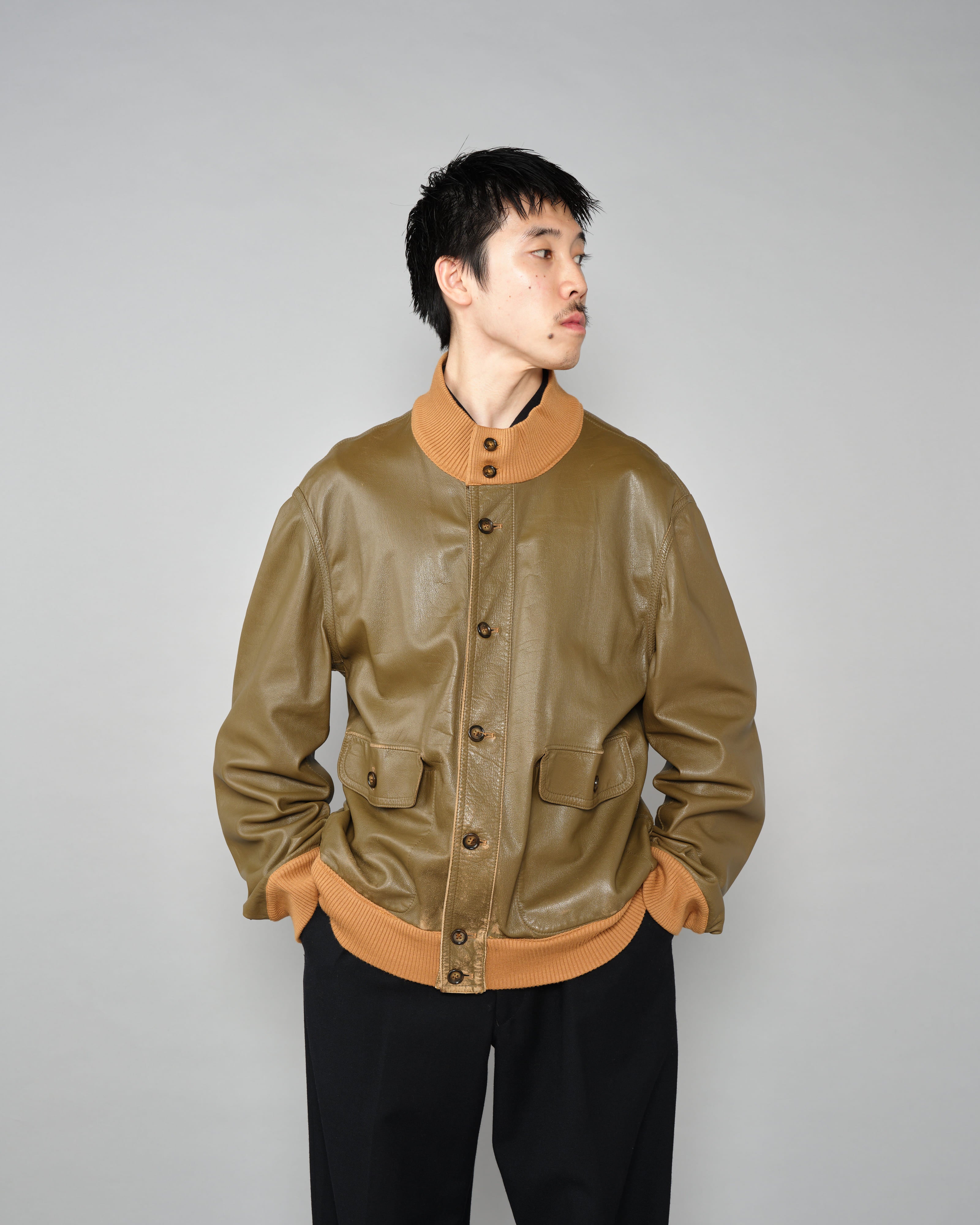 【~90's】Old ARNYS PARIS Valstarino Type Reversible Leather Blouson Size.52