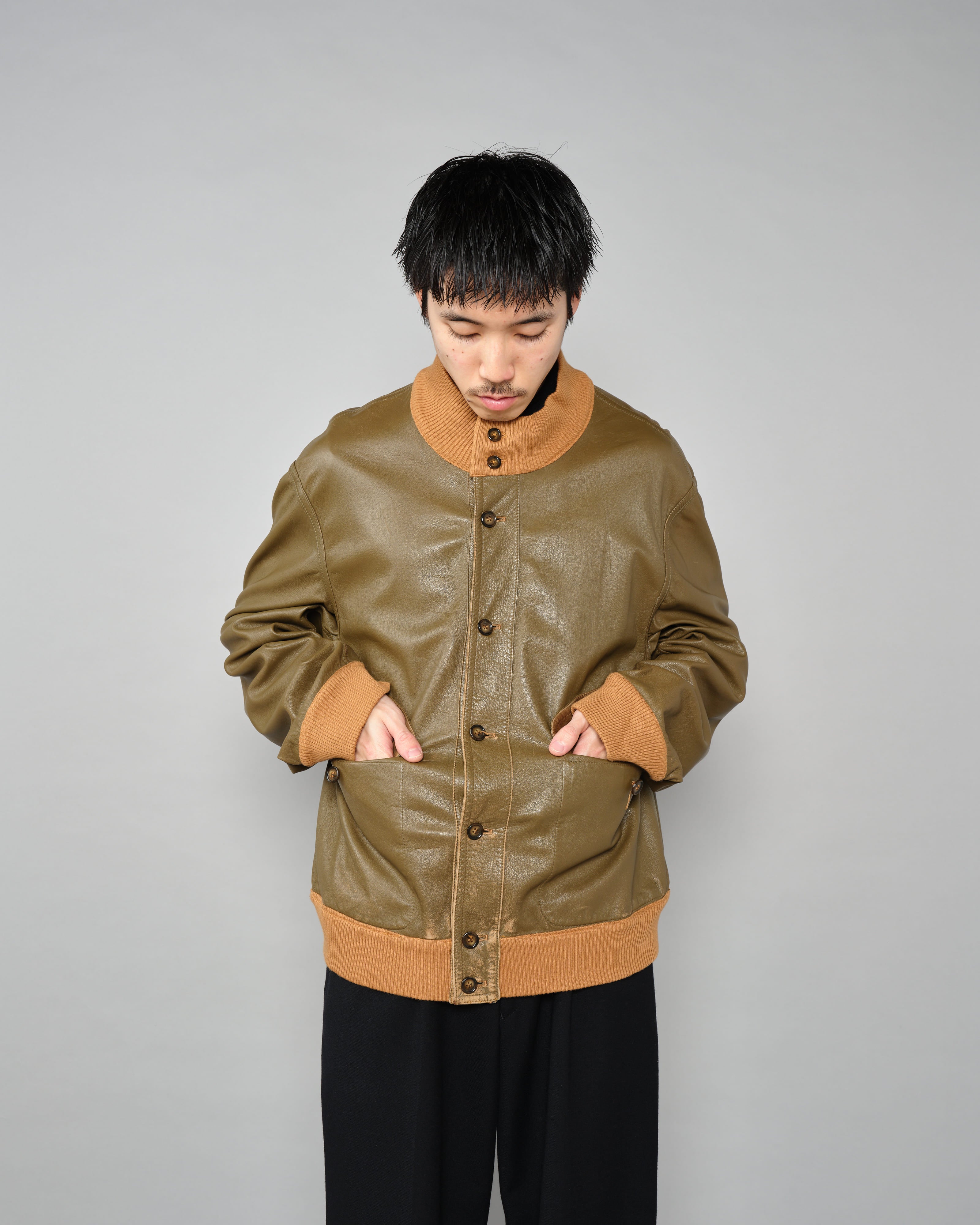 【~90's】Old ARNYS PARIS Valstarino Type Reversible Leather Blouson Size.52