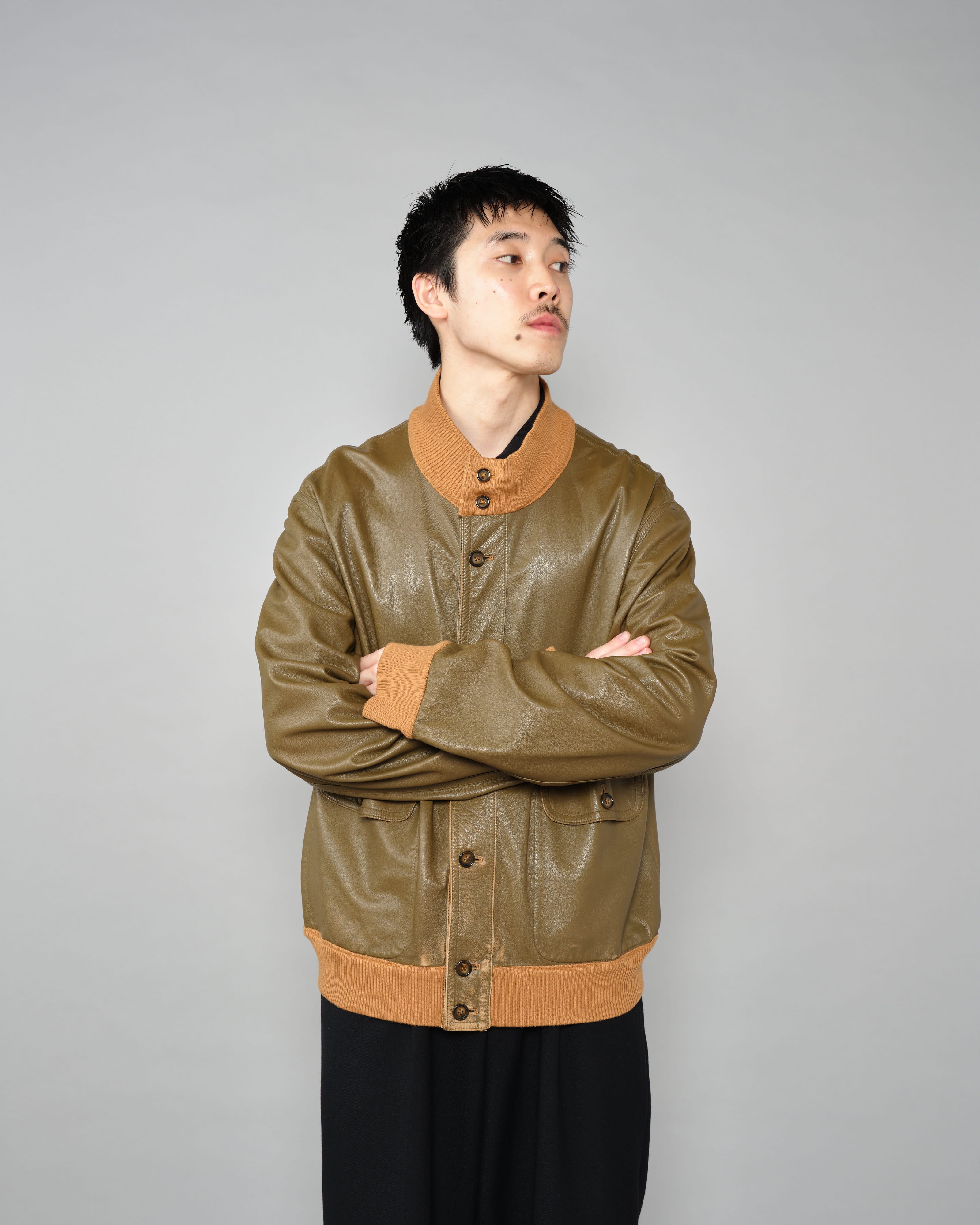 【~90's】Old ARNYS PARIS Valstarino Type Reversible Leather Blouson Size.52