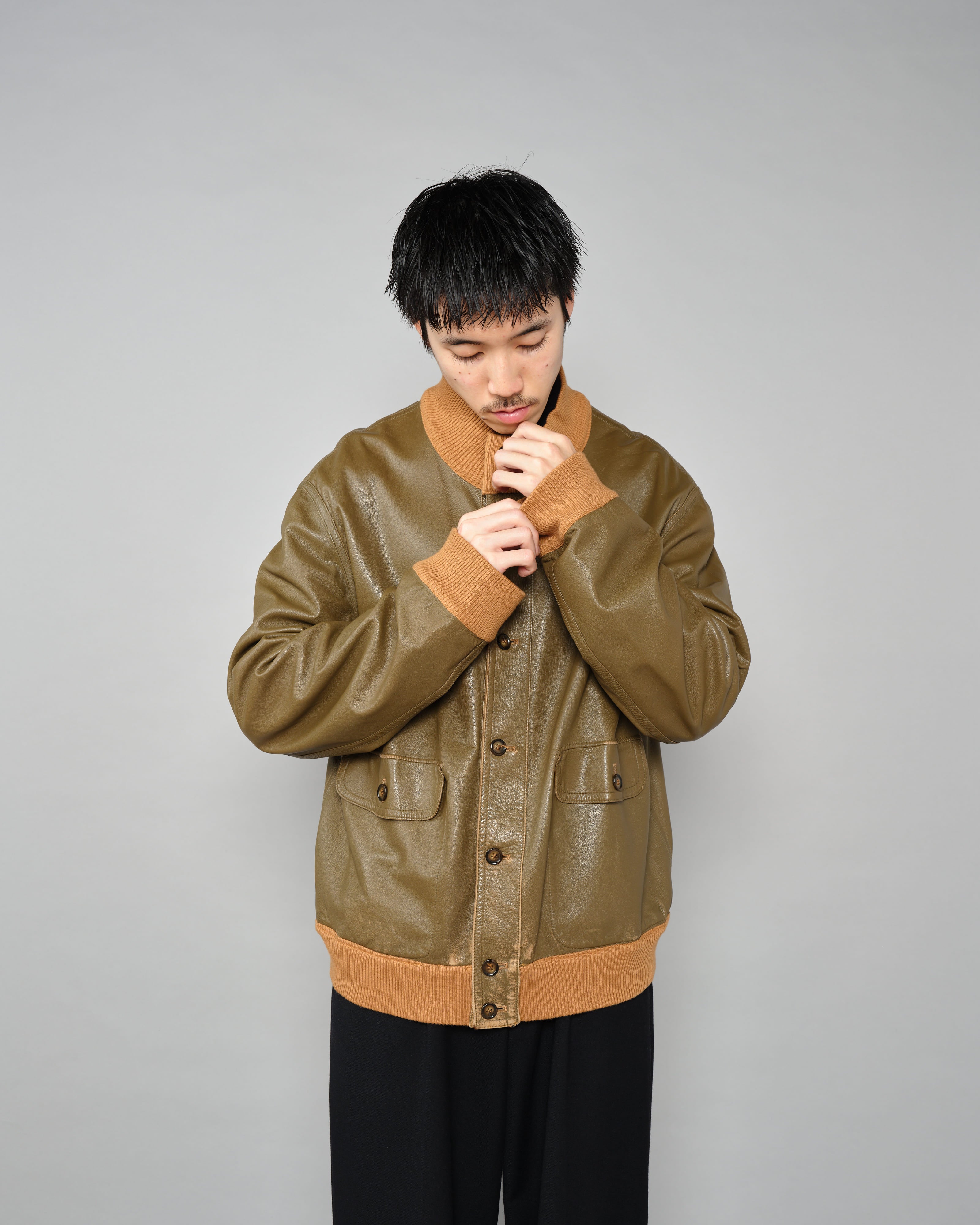 【~90's】Old ARNYS PARIS Valstarino Type Reversible Leather Blouson Size.52