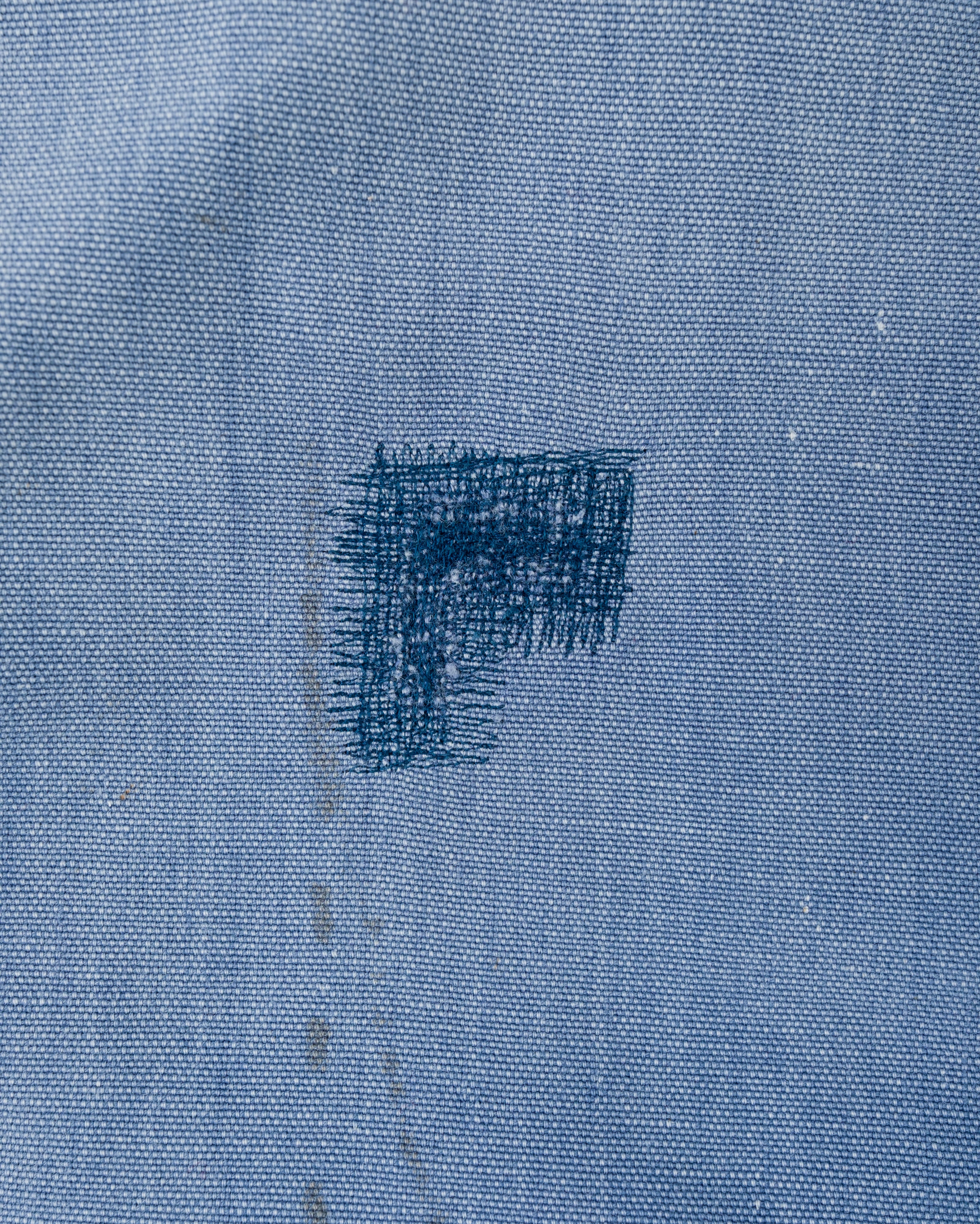 【~40's】French Vintage Blue Metis Half Zip Pullover Work Short Jacket