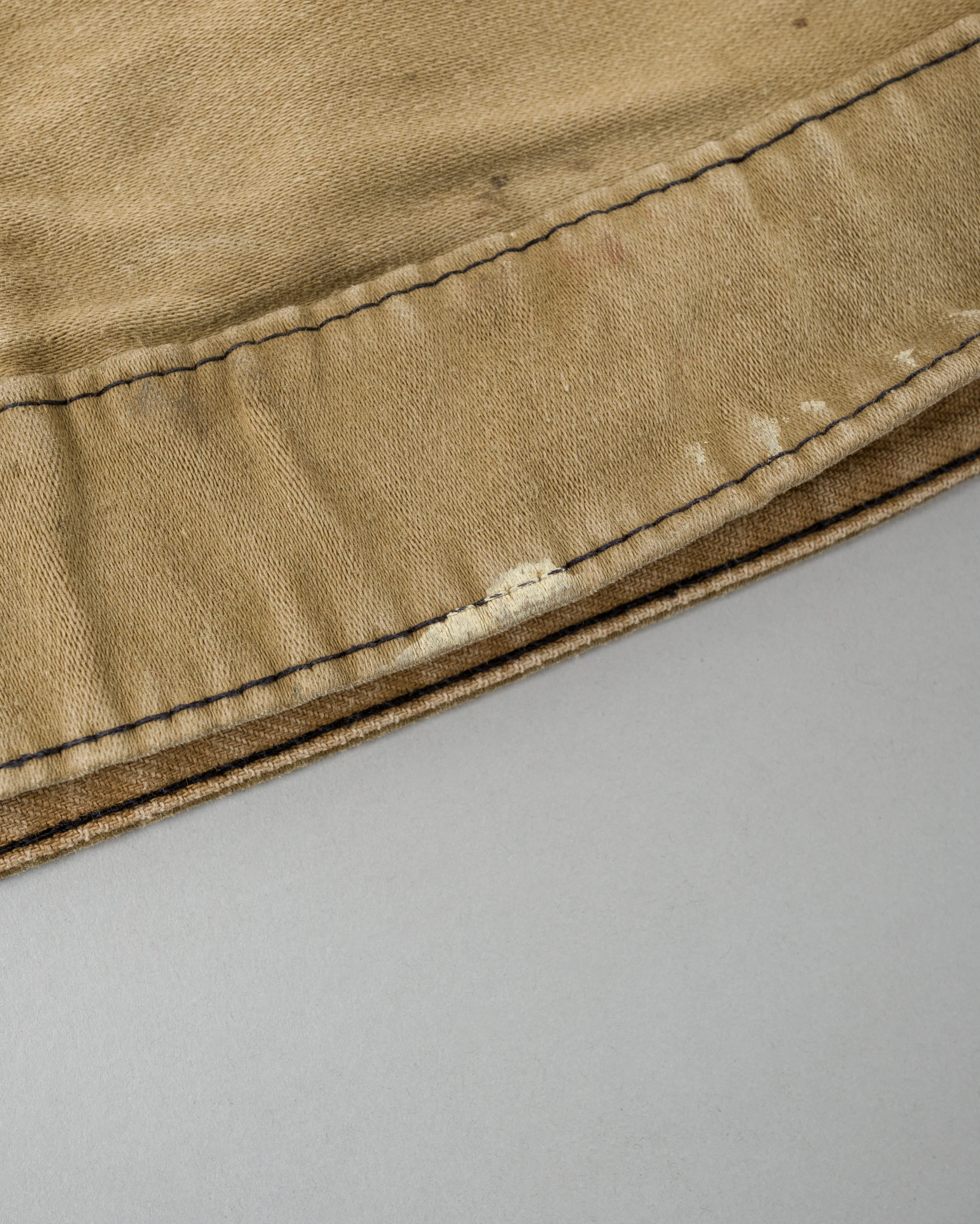【~50's】French Vintage Brown Beige Moleskin Cyclist Jacket