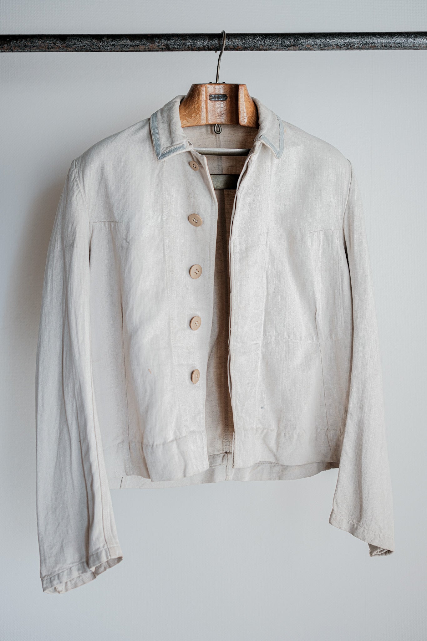 【~40's】German Air Force Drillich HBT Linen Jacket "Luftwaffe"