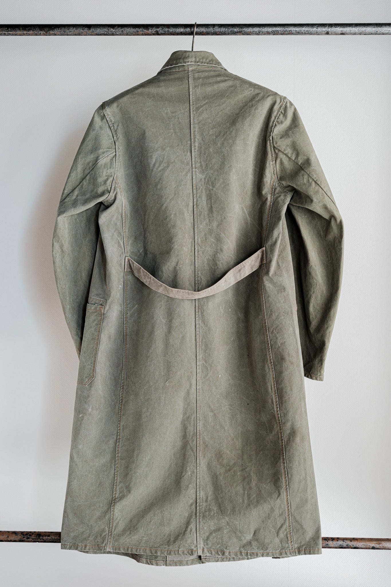 【~50's】German Vintage Green Cotton Work Coat