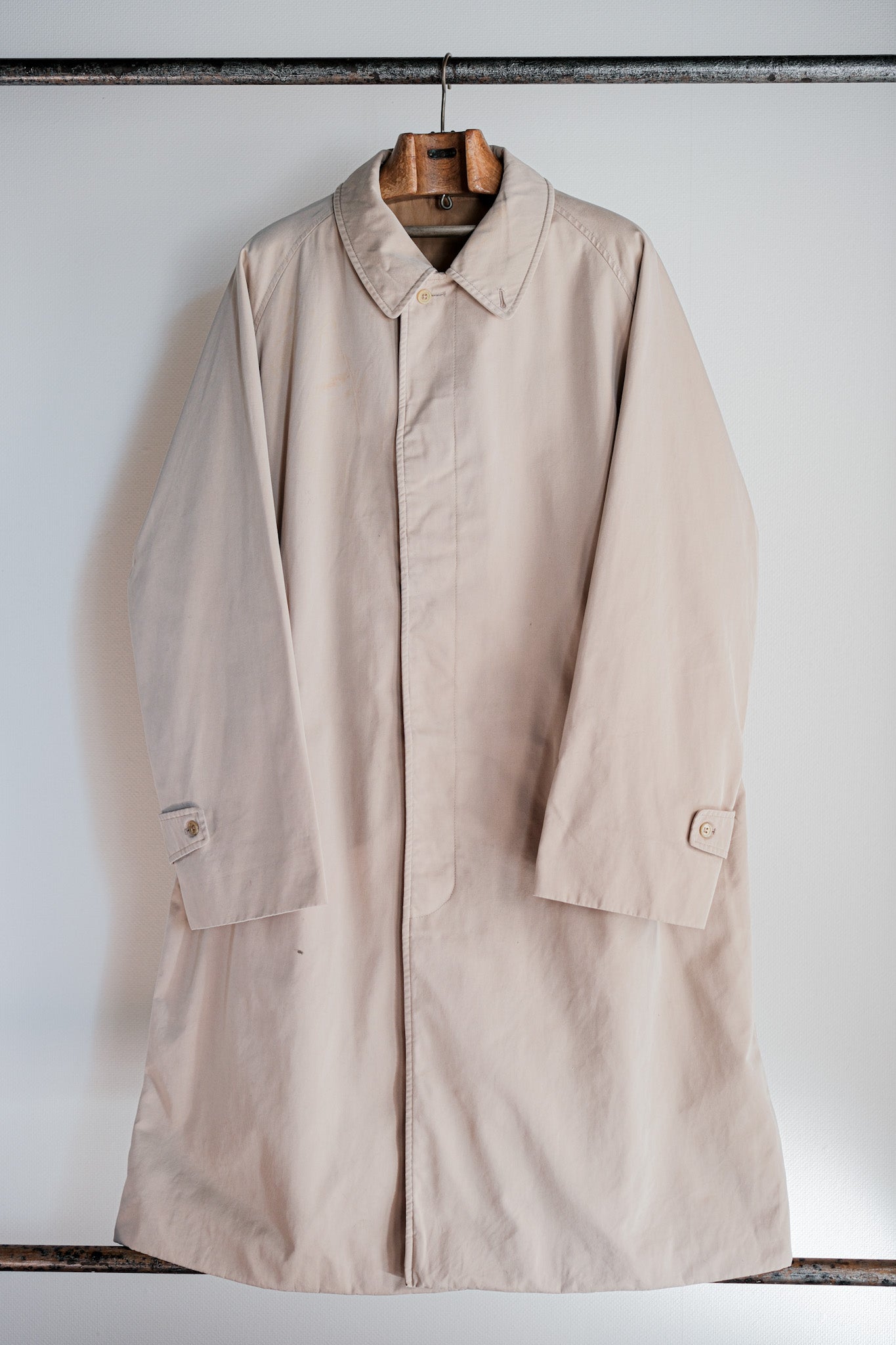 【~70's】Vintage Aquascutum Single Raglan Balmacaan Coat C100 Size.42REG "Aqua 5" "OLD ENGLAND PARIS 別注"