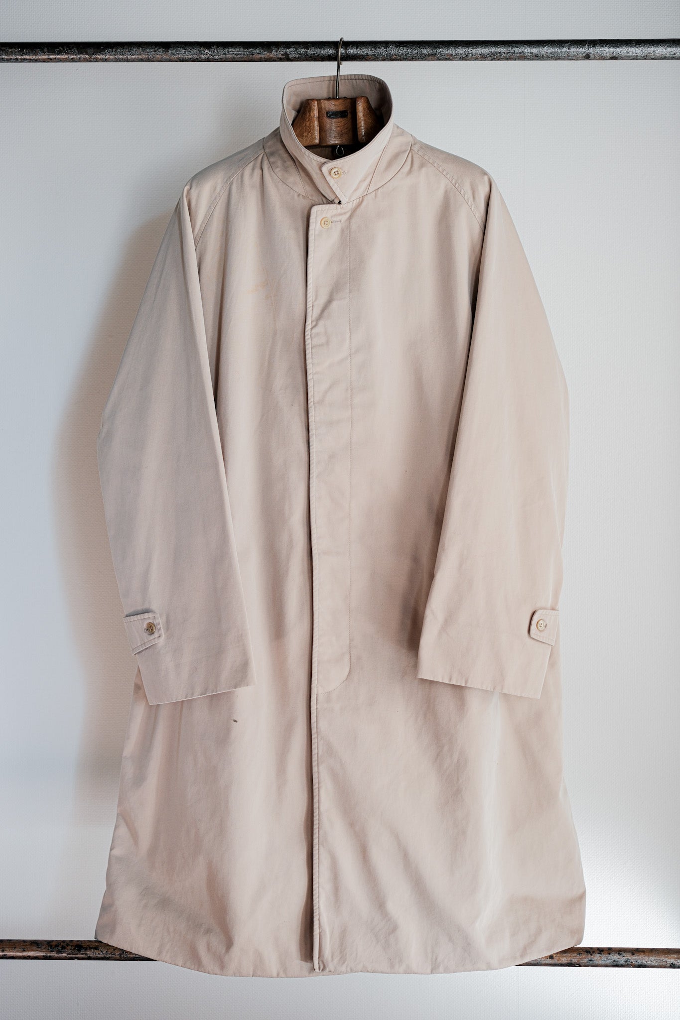 【~70's】Vintage Aquascutum Single Raglan Balmacaan Coat C100 Size.42REG "Aqua 5" "OLD ENGLAND PARIS 別注"