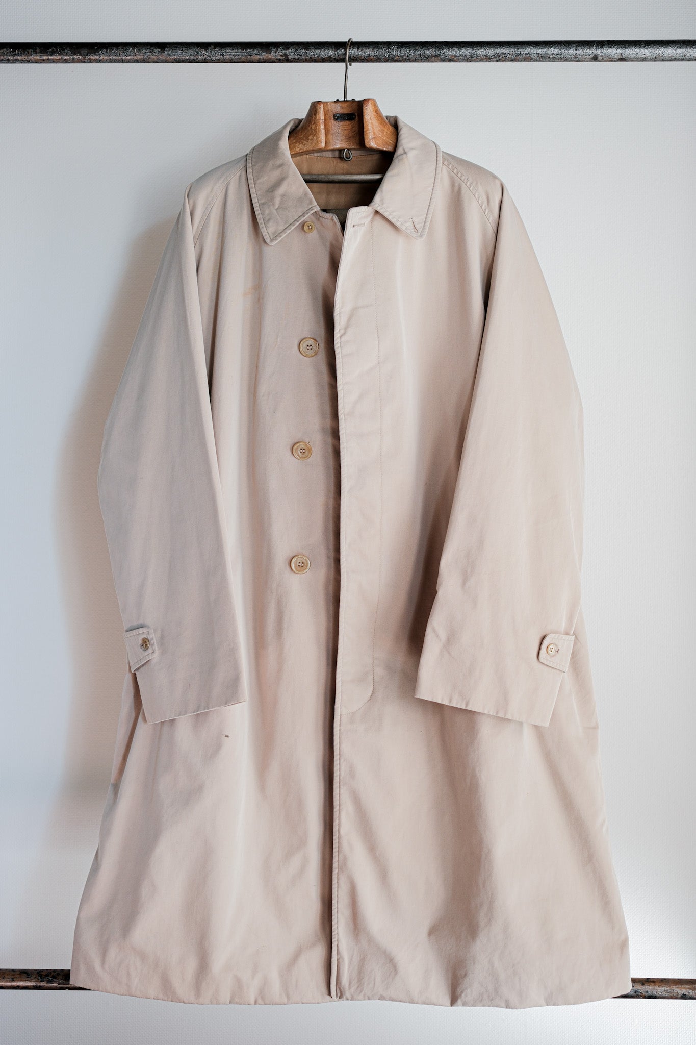 【~70's】Vintage Aquascutum Single Raglan Balmacaan Coat C100 Size.42REG "Aqua 5" "OLD ENGLAND PARIS 別注"
