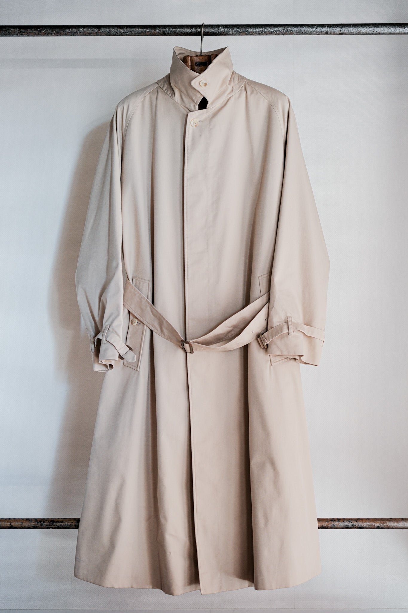 【~80's】Vintage Burberrys Single Raglan Rider Coat Size.52RL