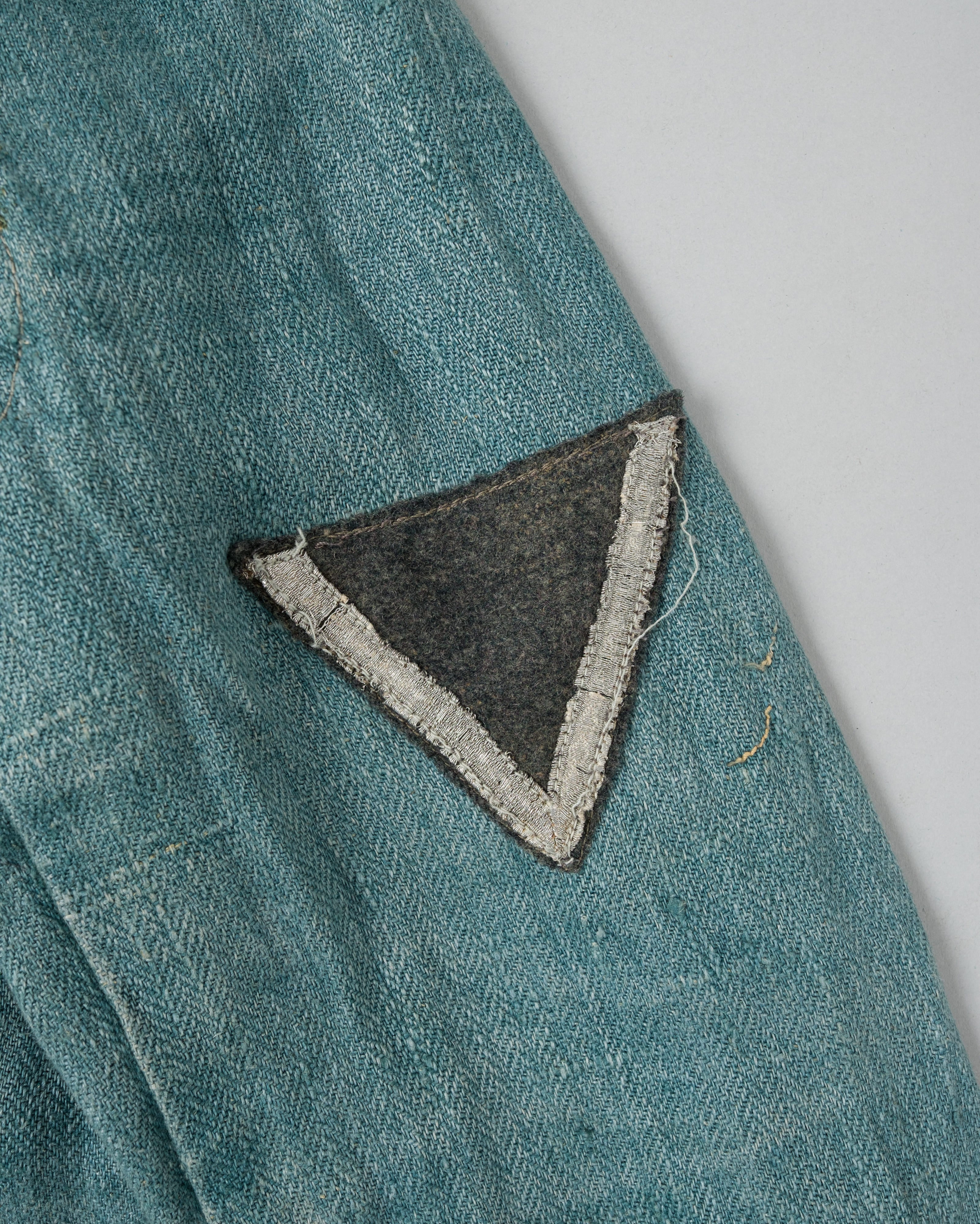 【~40's】WWII German Army Turquoise Green Drillich HBT Linen Summer Field Jacket "Wehrmacht"