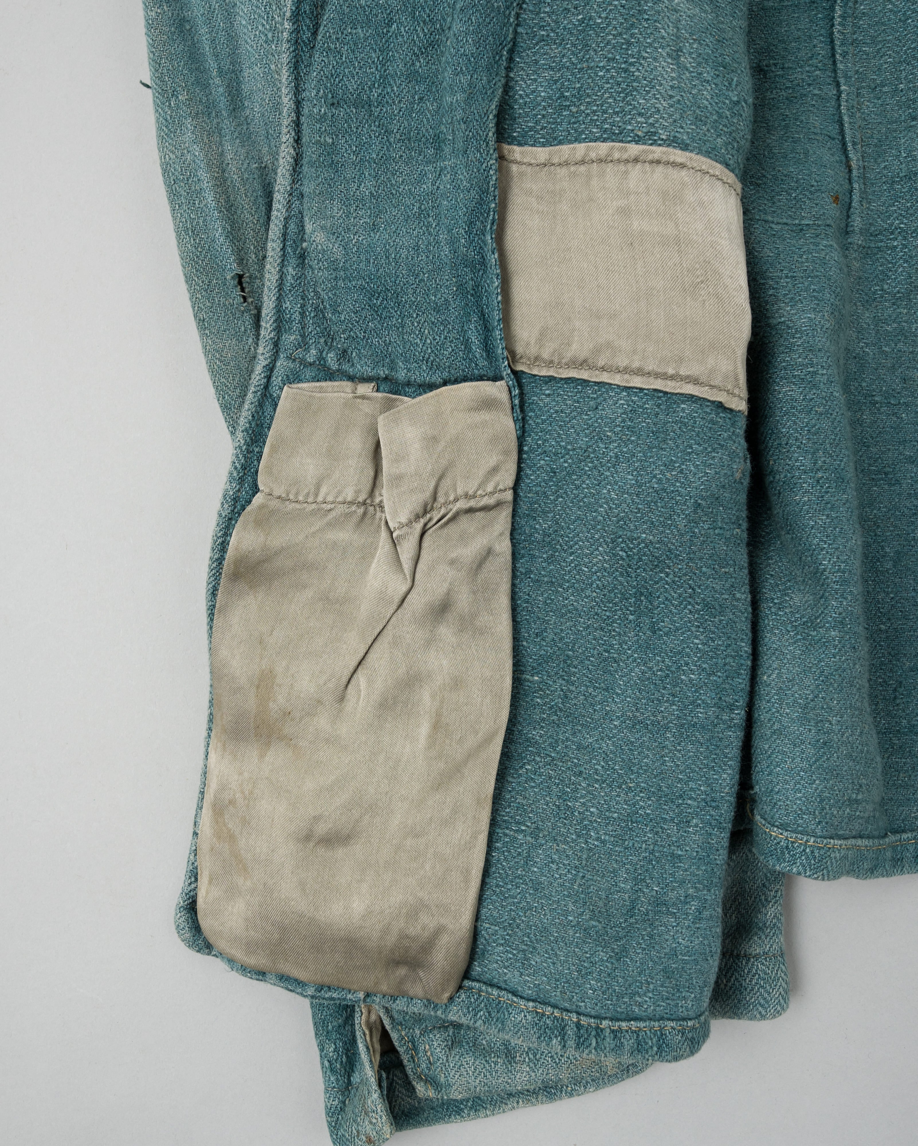 【~40's】WWII German Army Turquoise Green Drillich HBT Linen Summer Field Jacket "Wehrmacht"