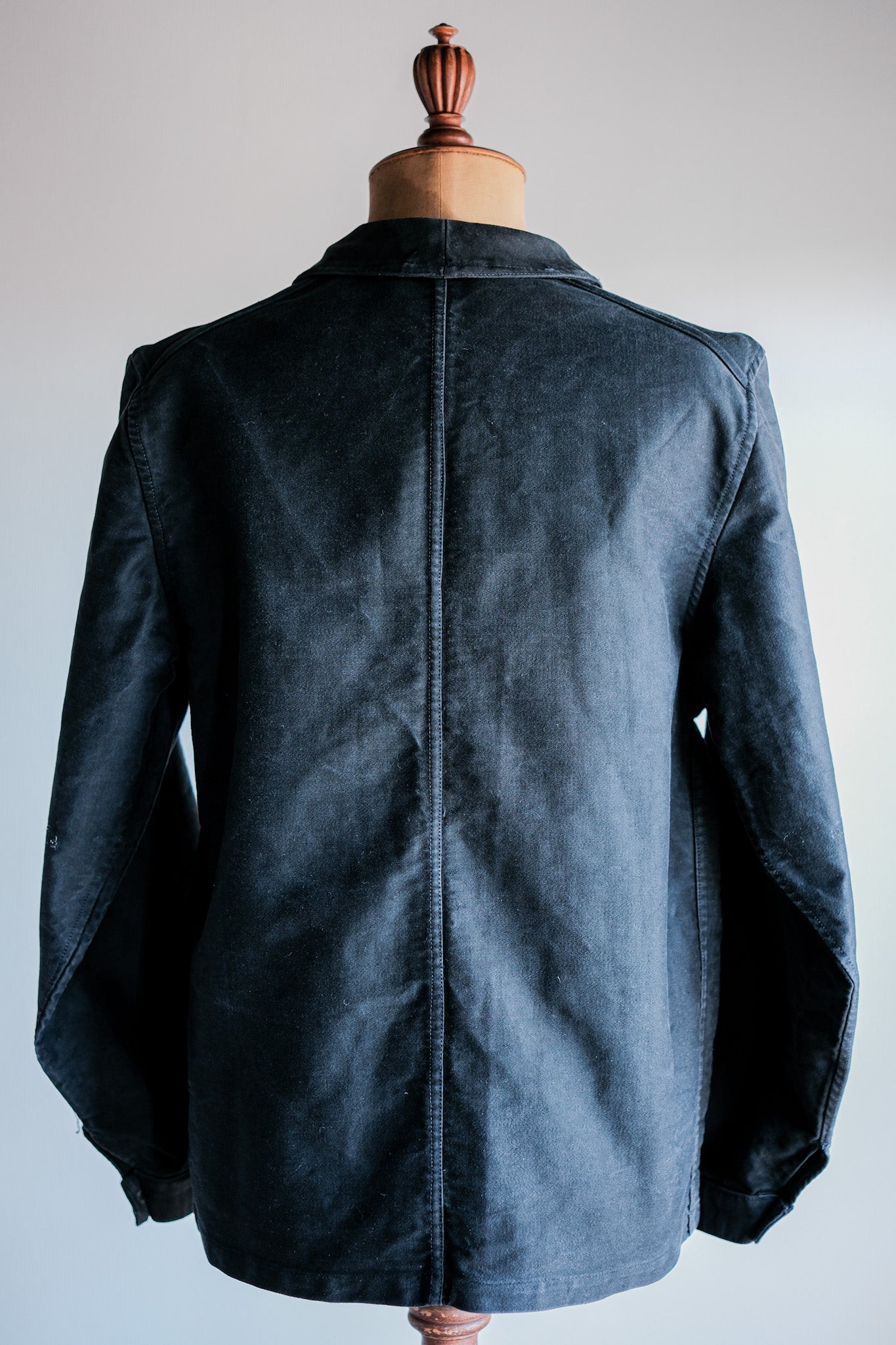 【~50's】French Vintage Black Moleskin Work Jacket