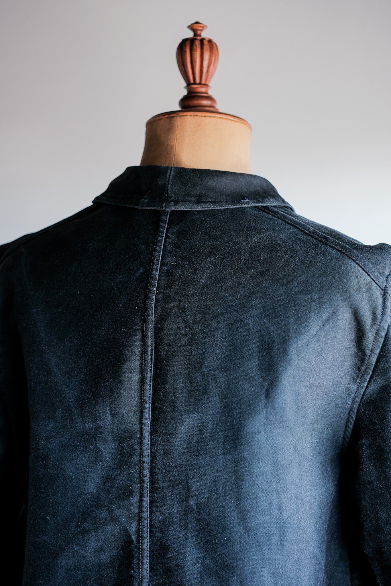 【~50's】French Vintage Black Moleskin Work Jacket