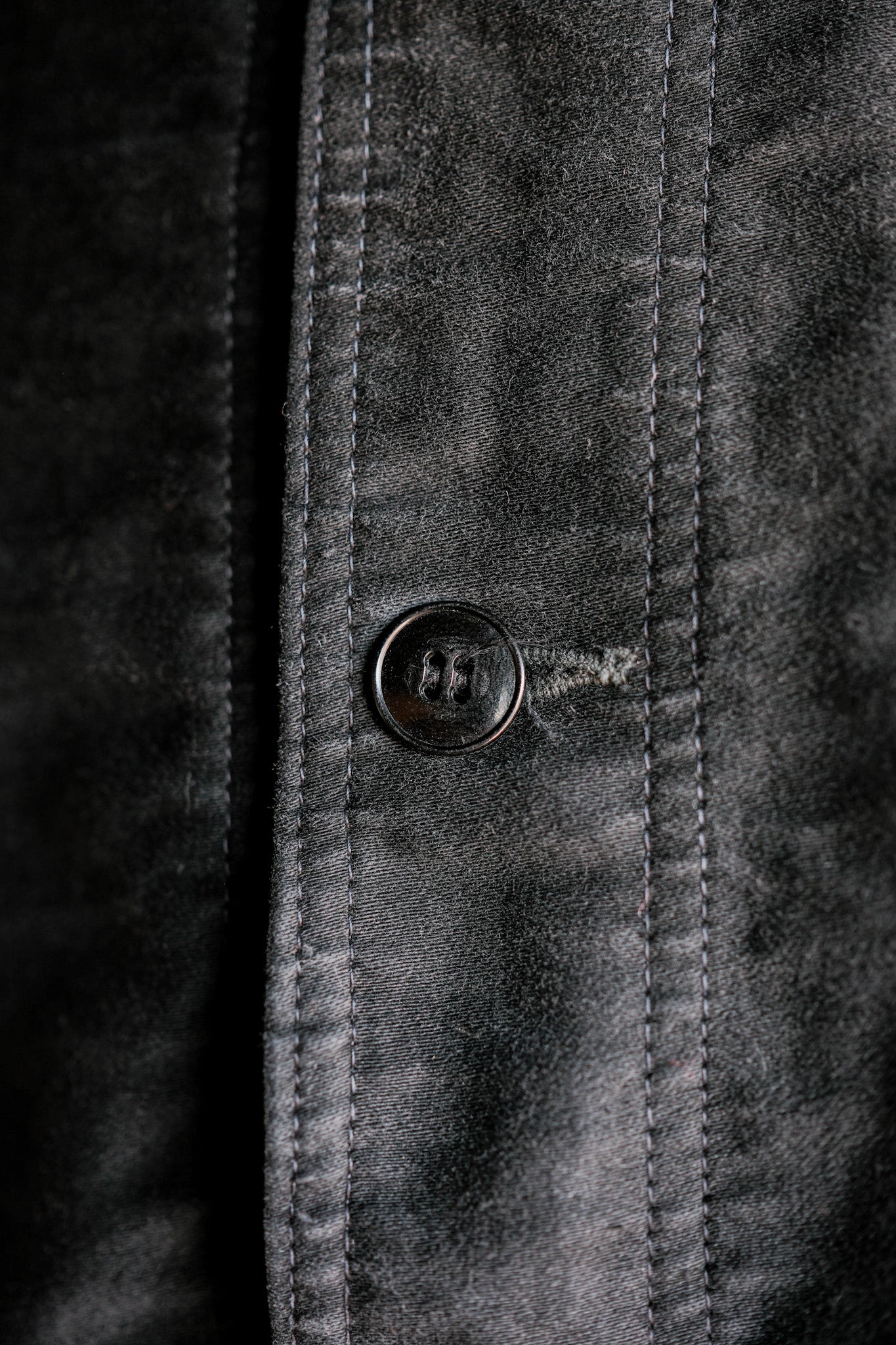 【~50's】French Vintage Black Moleskin Work Jacket
