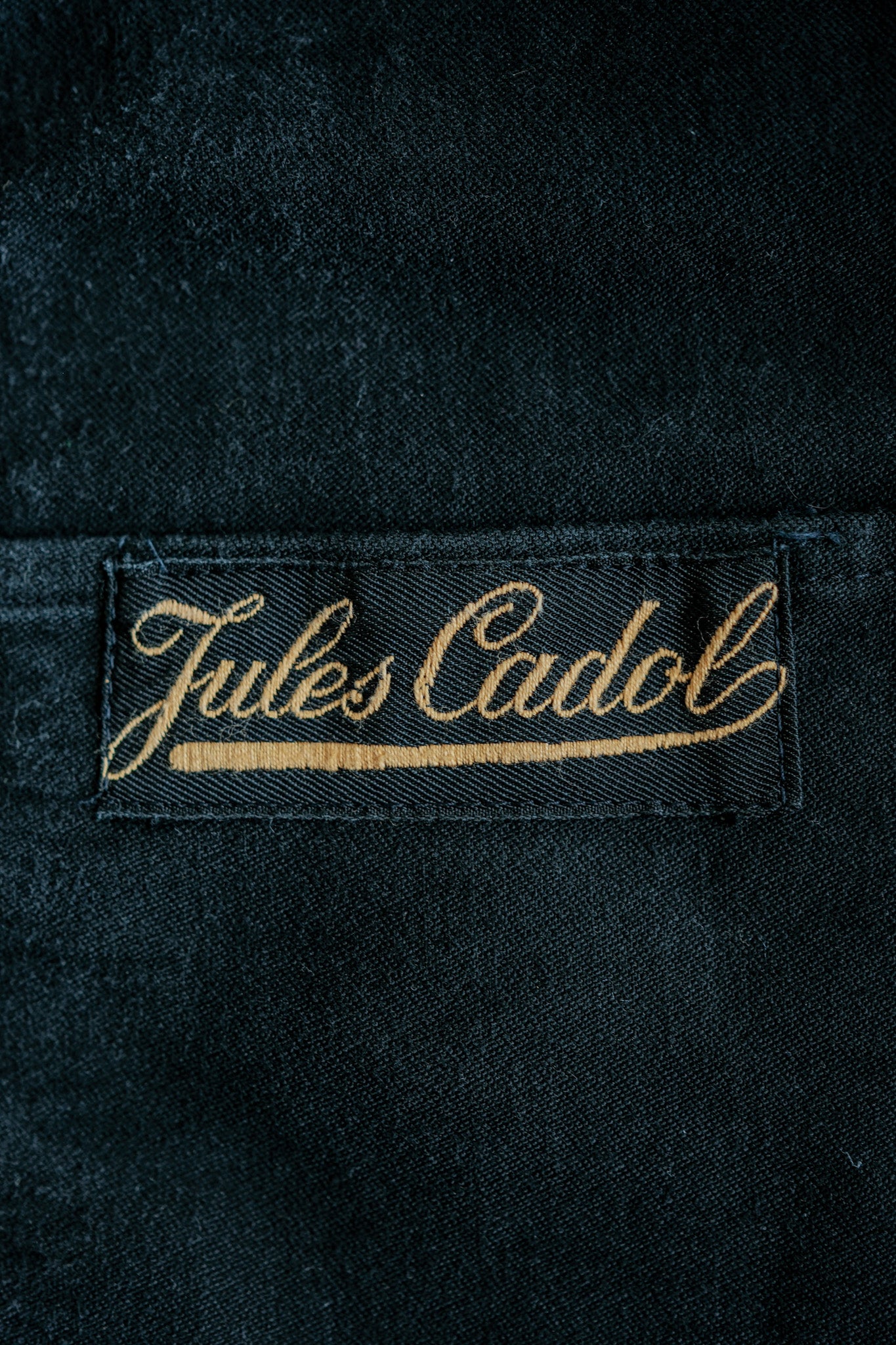 【~50's】French Vintage Black Moleskin Work Jacket