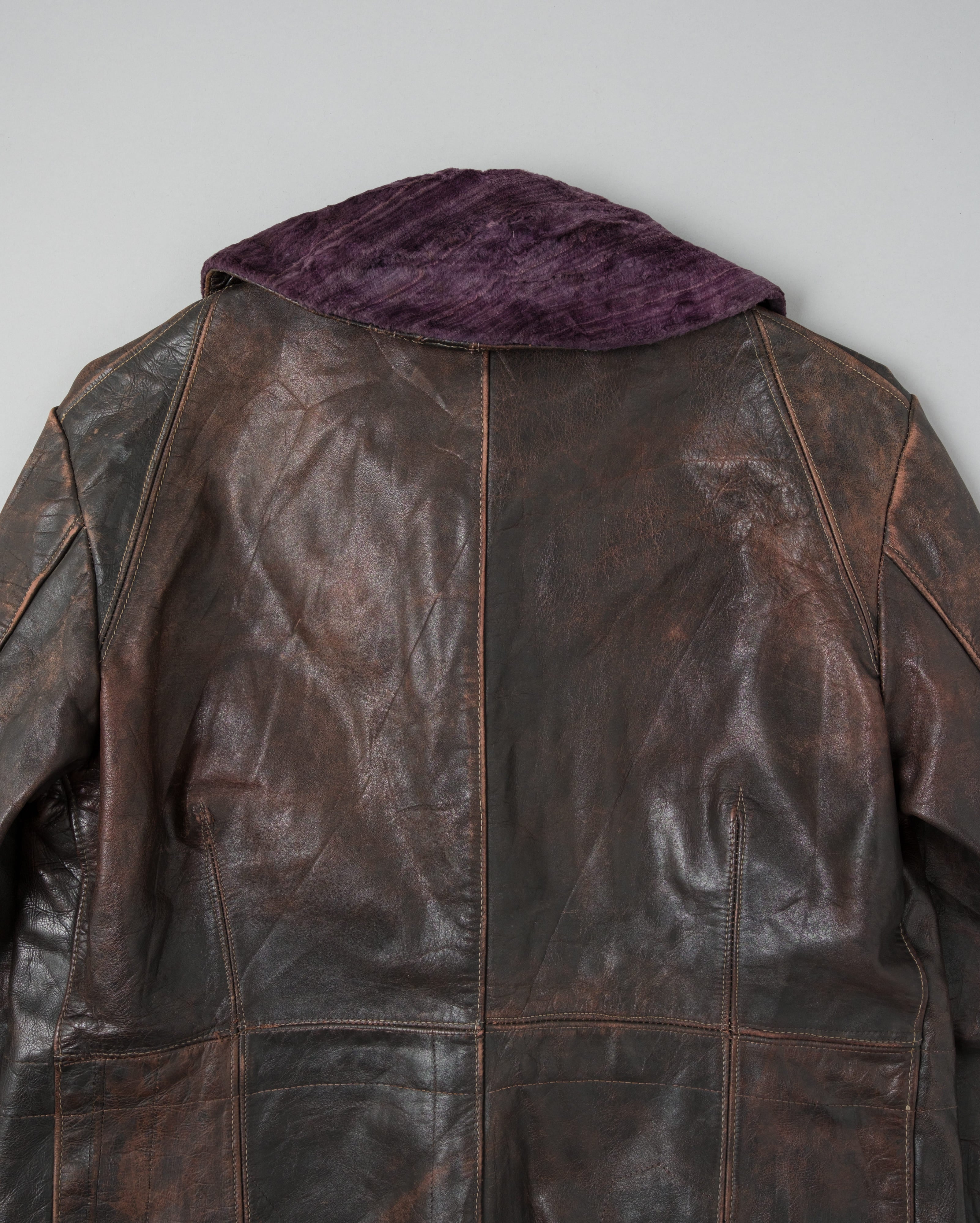 【~40's】WWII German Air Force Elite Jet Fighter Winter Leather Flight Jacket "Luftwaffe"