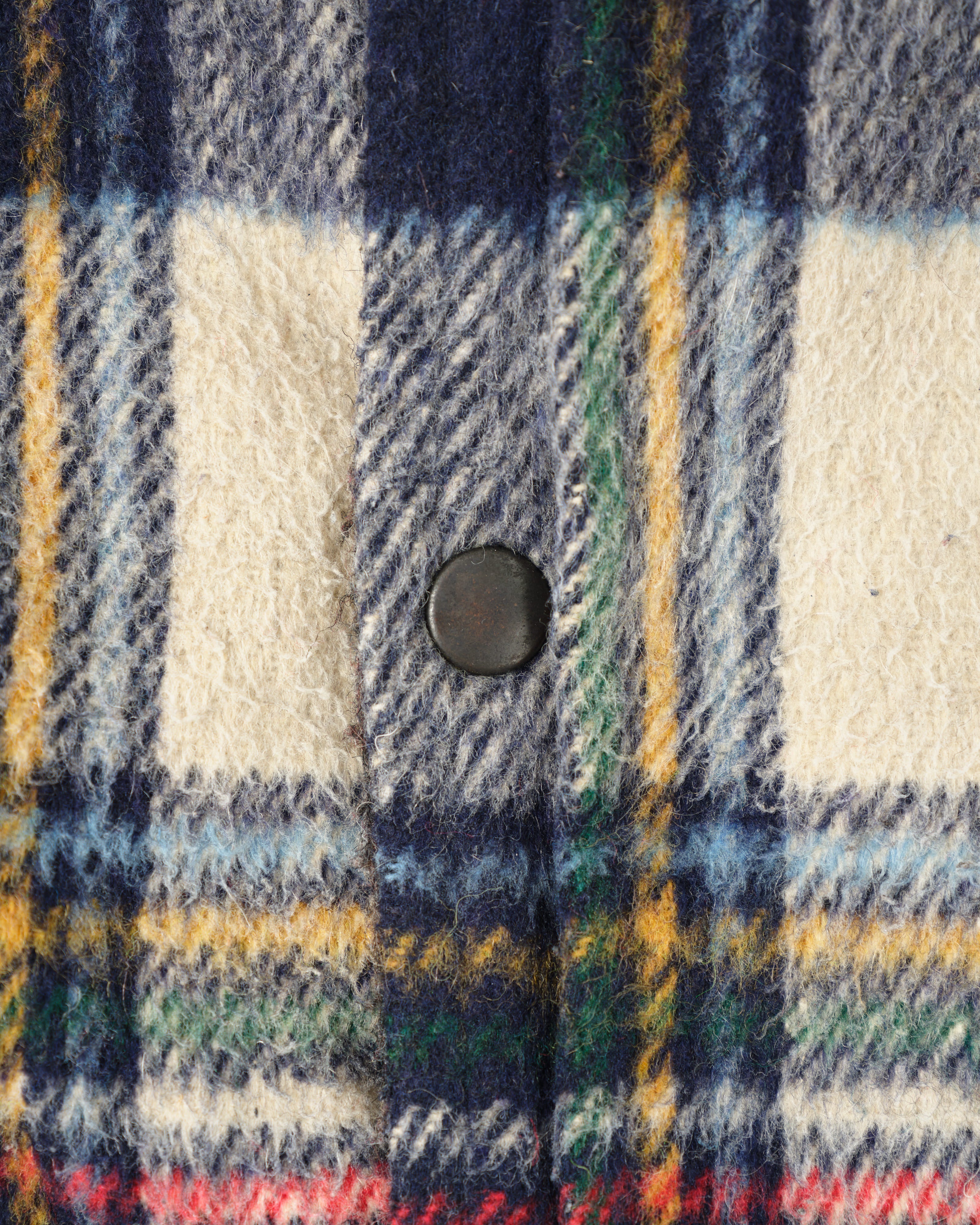 【~60's】Canadian Vintage Switching Suede Leather Mixed Wool Plaid Jacket
