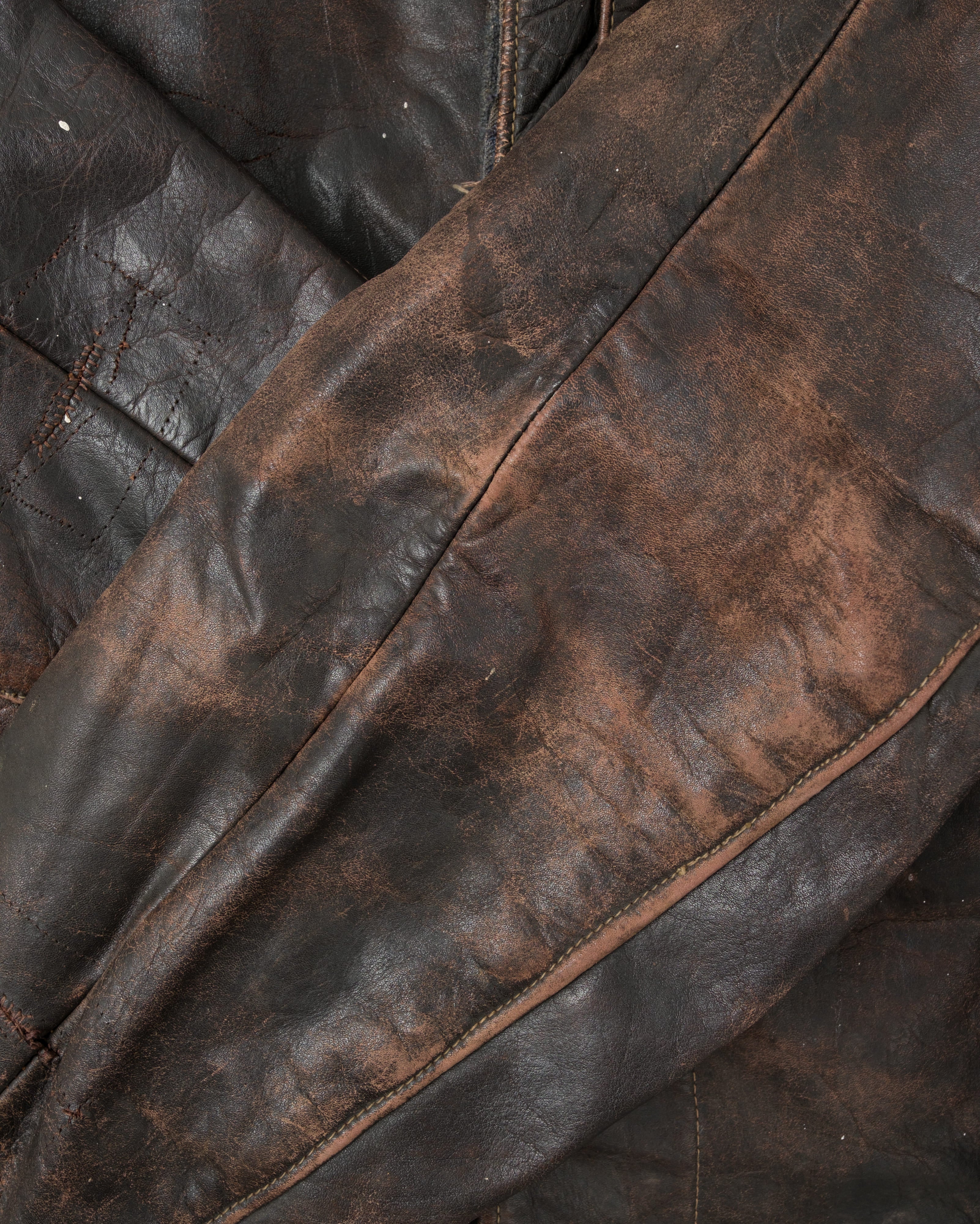 【~40's】WWII German Air Force Elite Jet Fighter Winter Leather Flight Jacket "Luftwaffe"