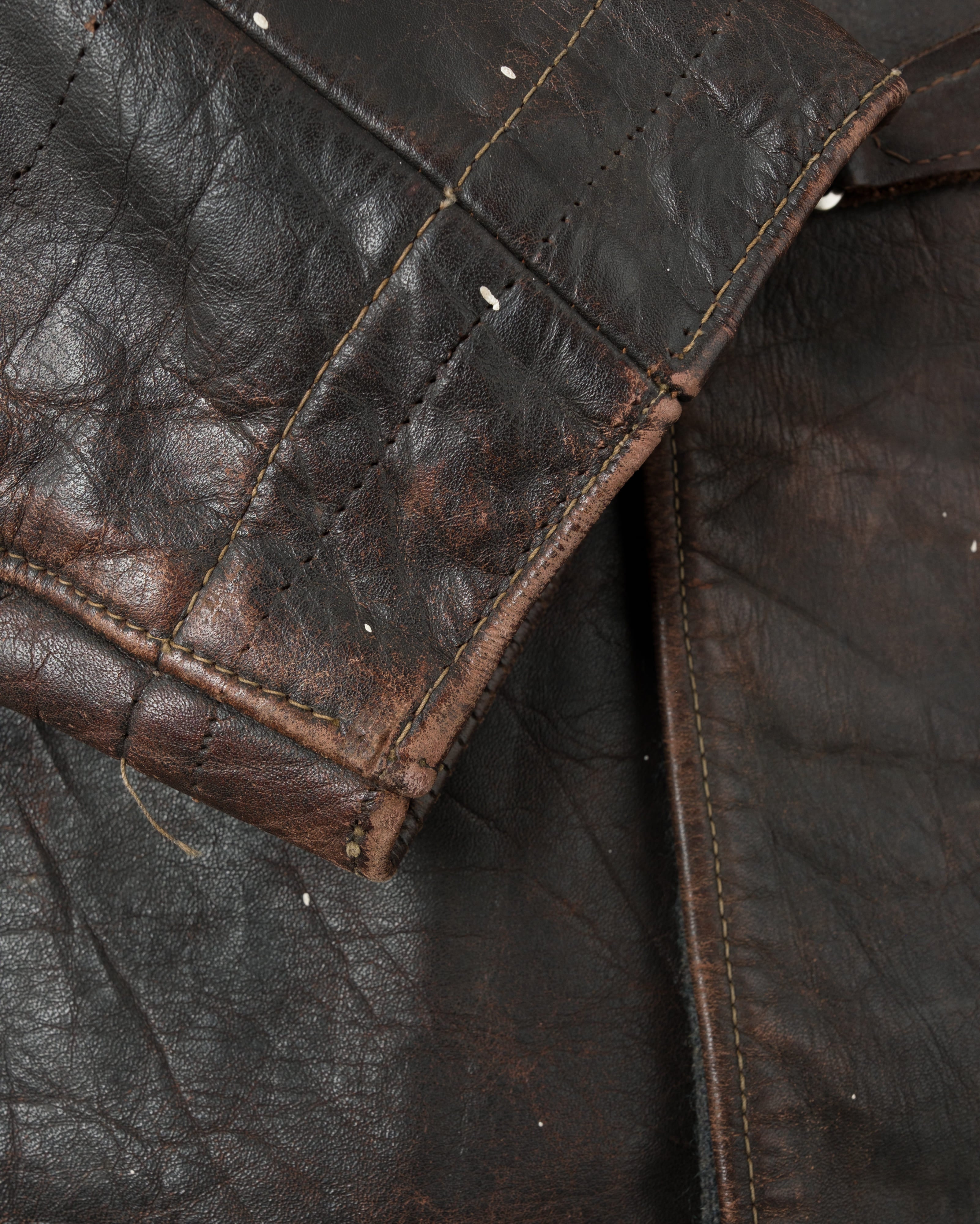 【~40's】WWII German Air Force Elite Jet Fighter Winter Leather Flight Jacket "Luftwaffe"