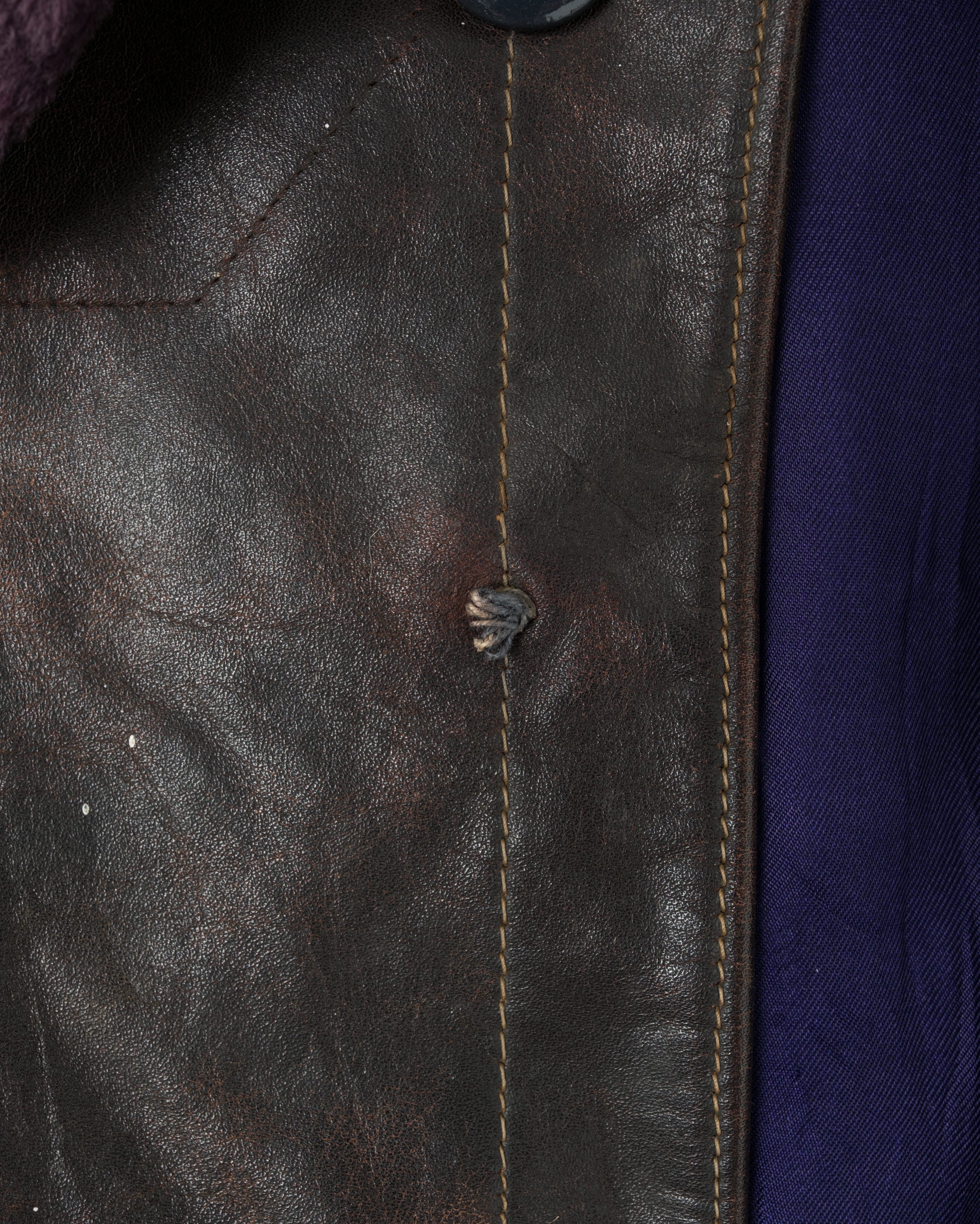 【~40's】WWII German Air Force Elite Jet Fighter Winter Leather Flight Jacket "Luftwaffe"