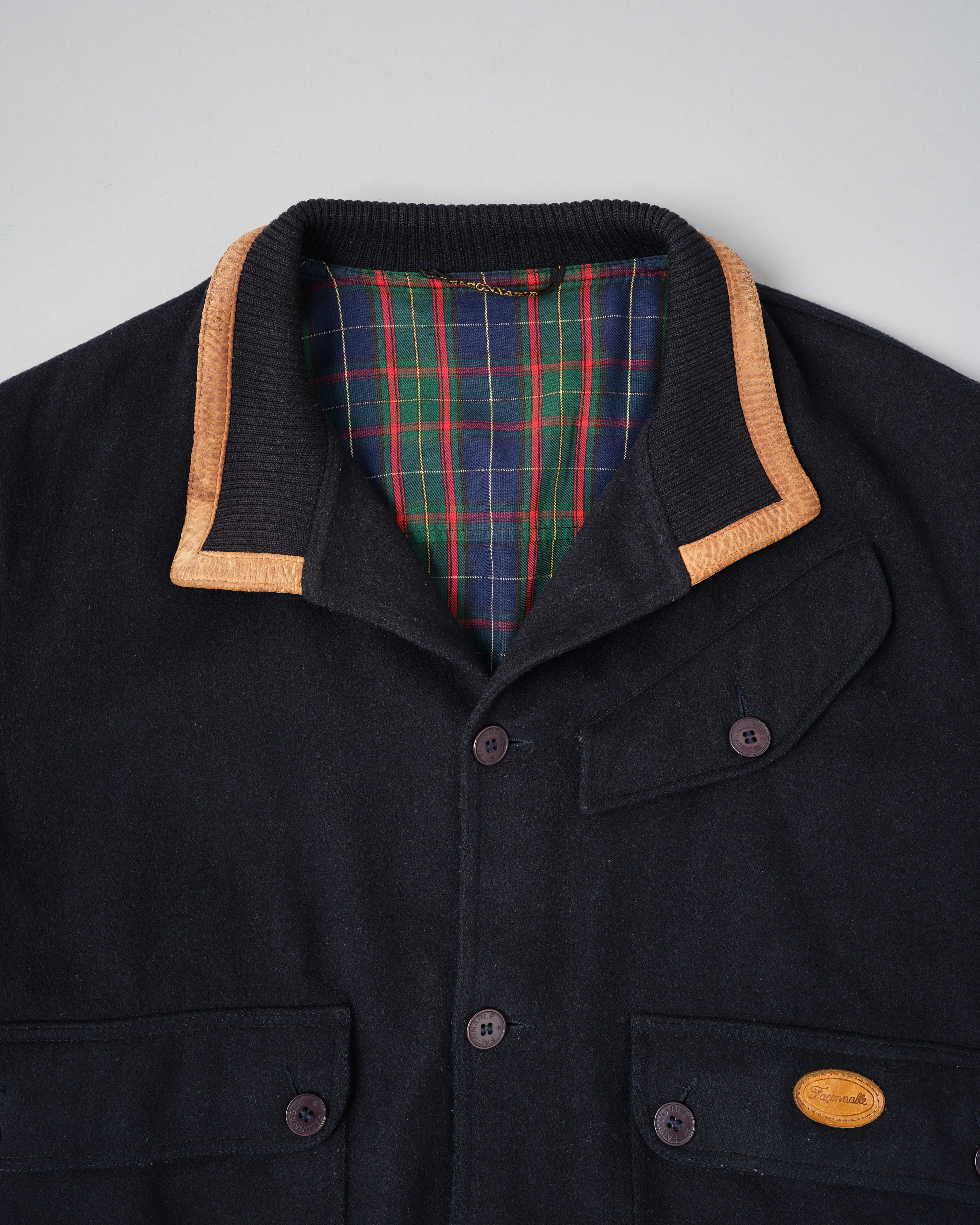 【~80's】Vintage Façonnable Wool Nylon Blouson Size.5