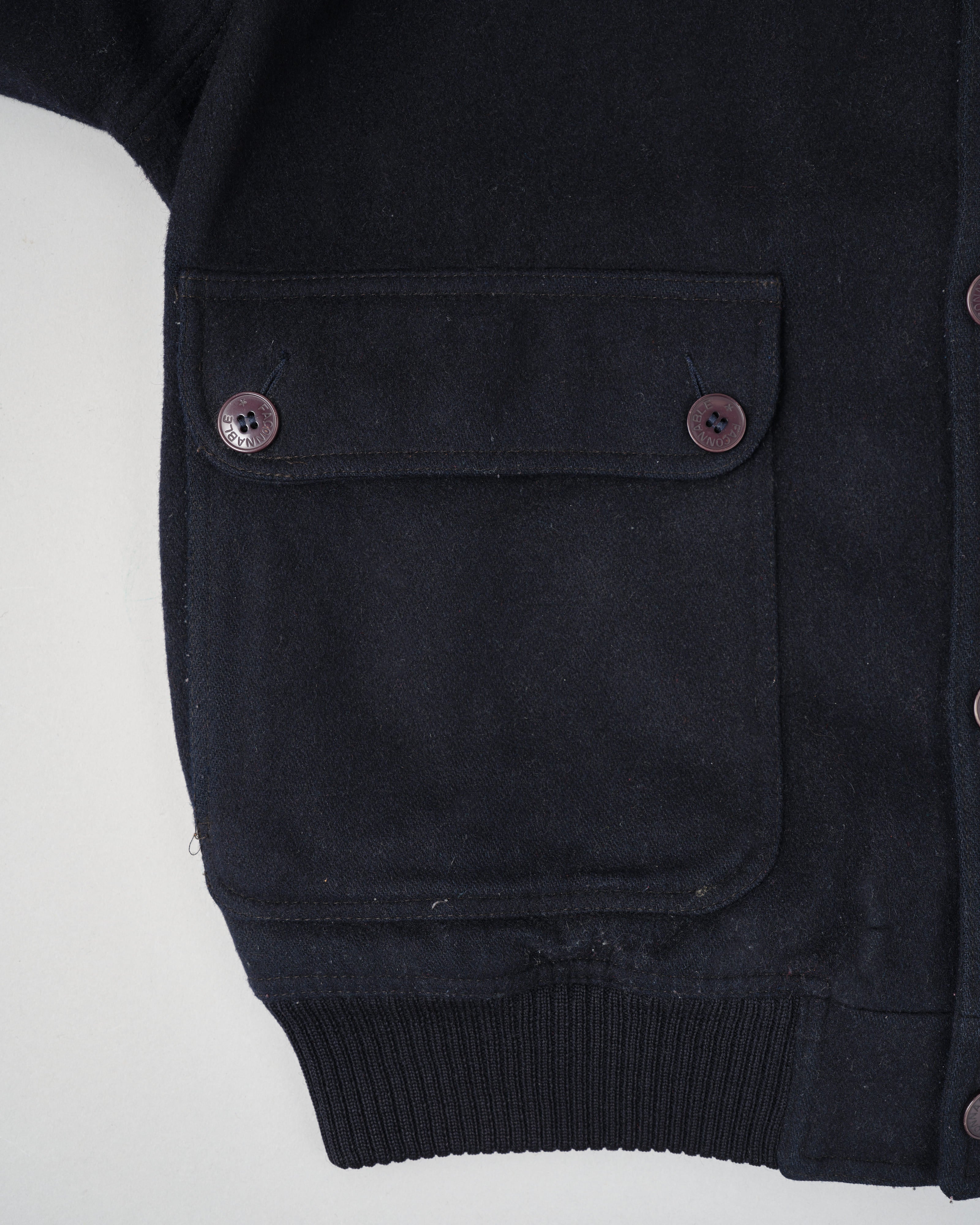 【~80's】Vintage Façonnable Wool Nylon Blouson Size.5