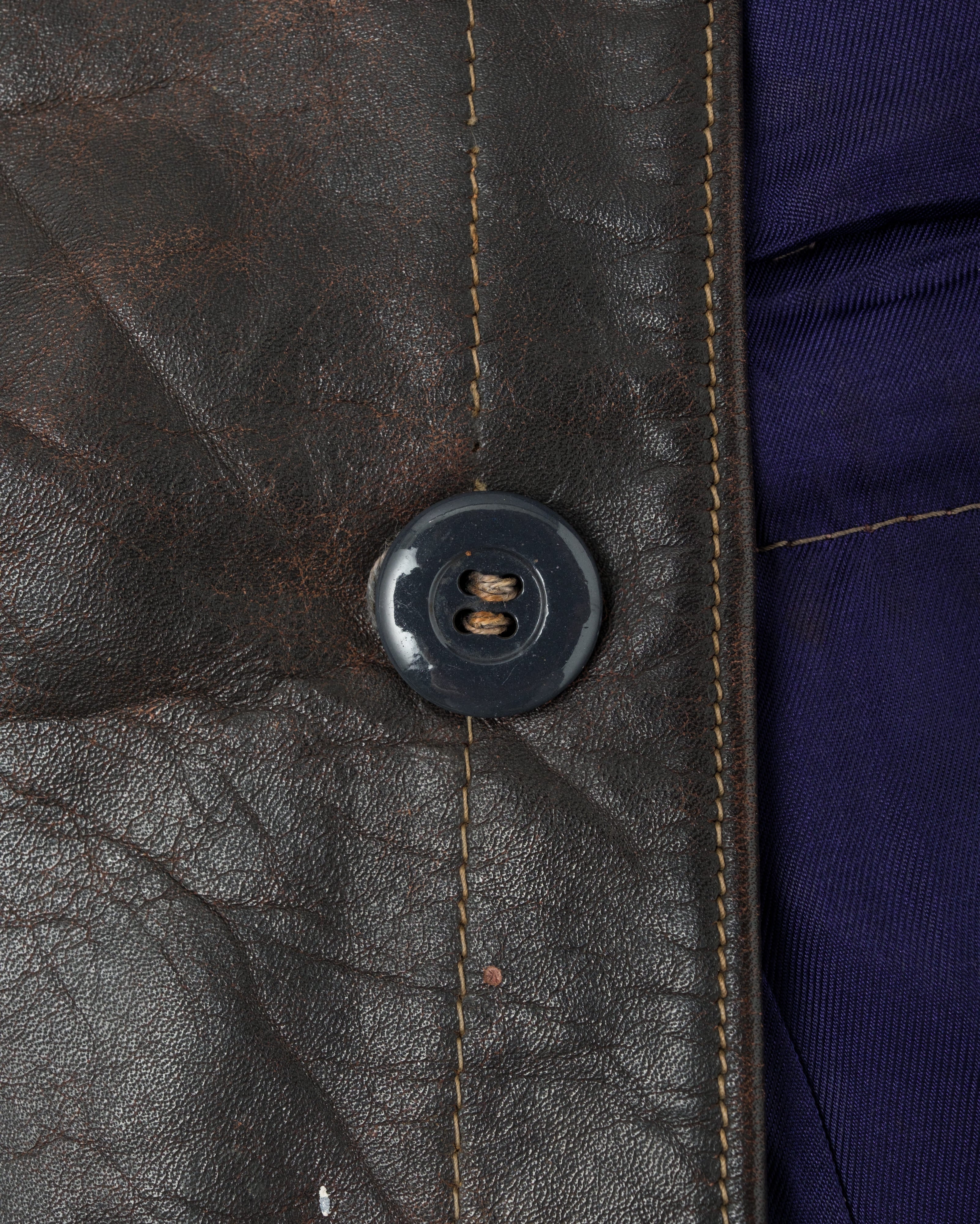 【~40's】WWII German Air Force Elite Jet Fighter Winter Leather Flight Jacket "Luftwaffe"