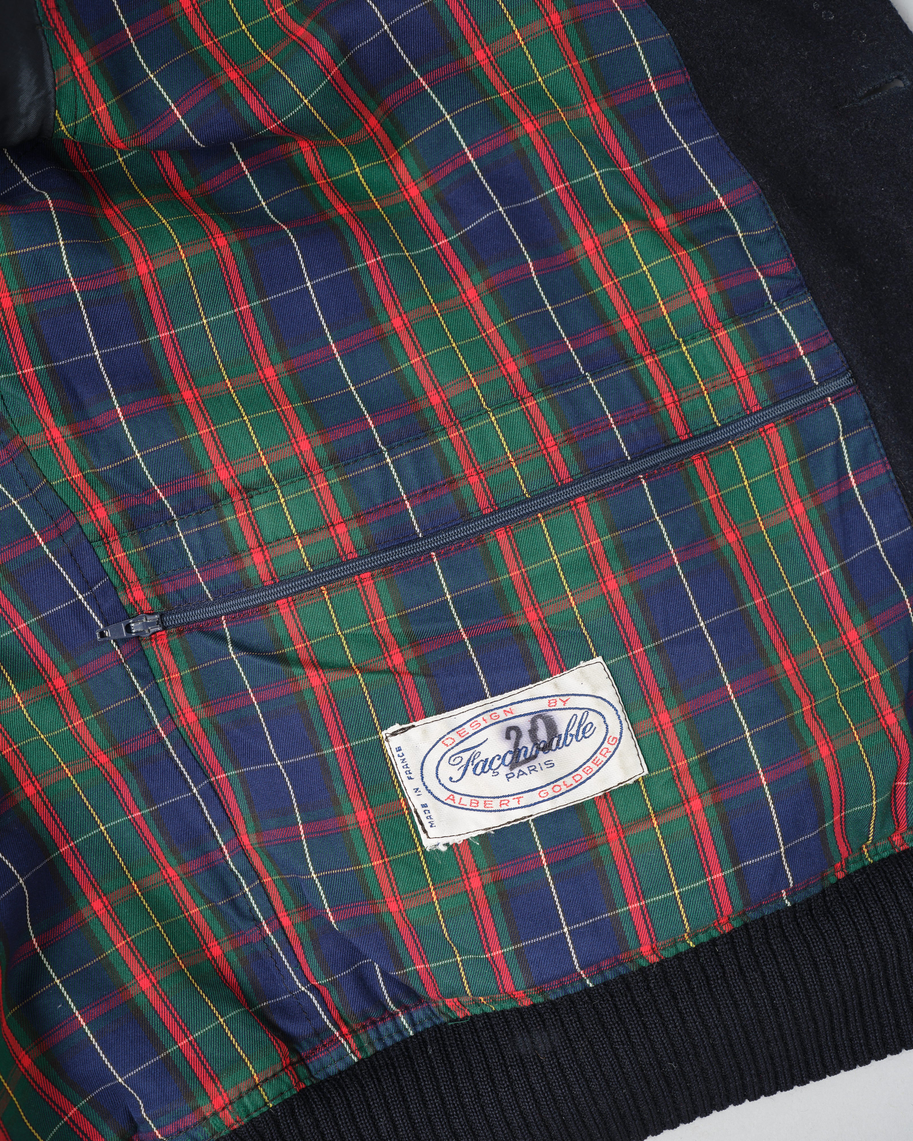 【~80's】Vintage Façonnable Wool Nylon Blouson Size.5