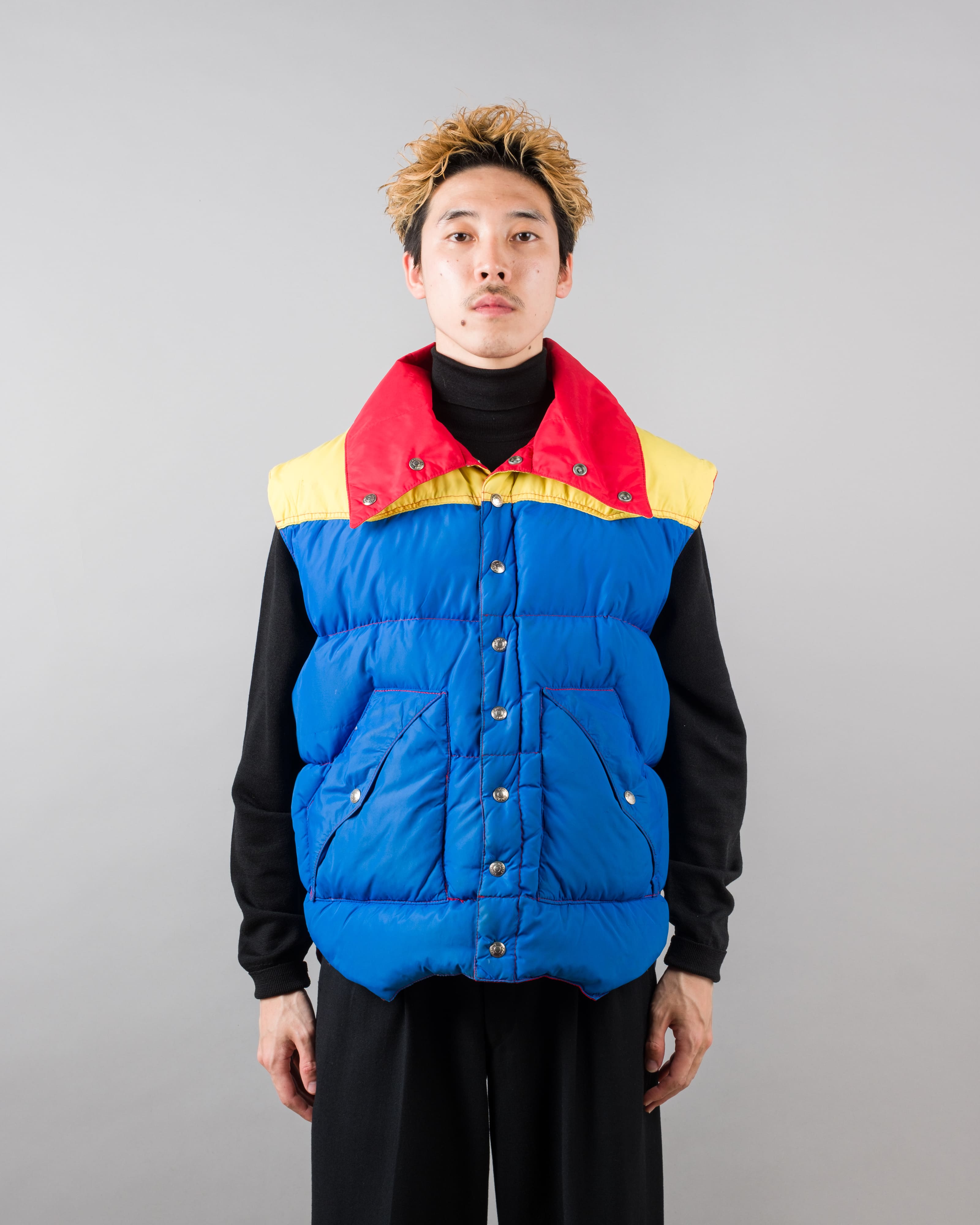 【~90’s】Old Schott 3 Tone Puffer Down Vest Size.XL