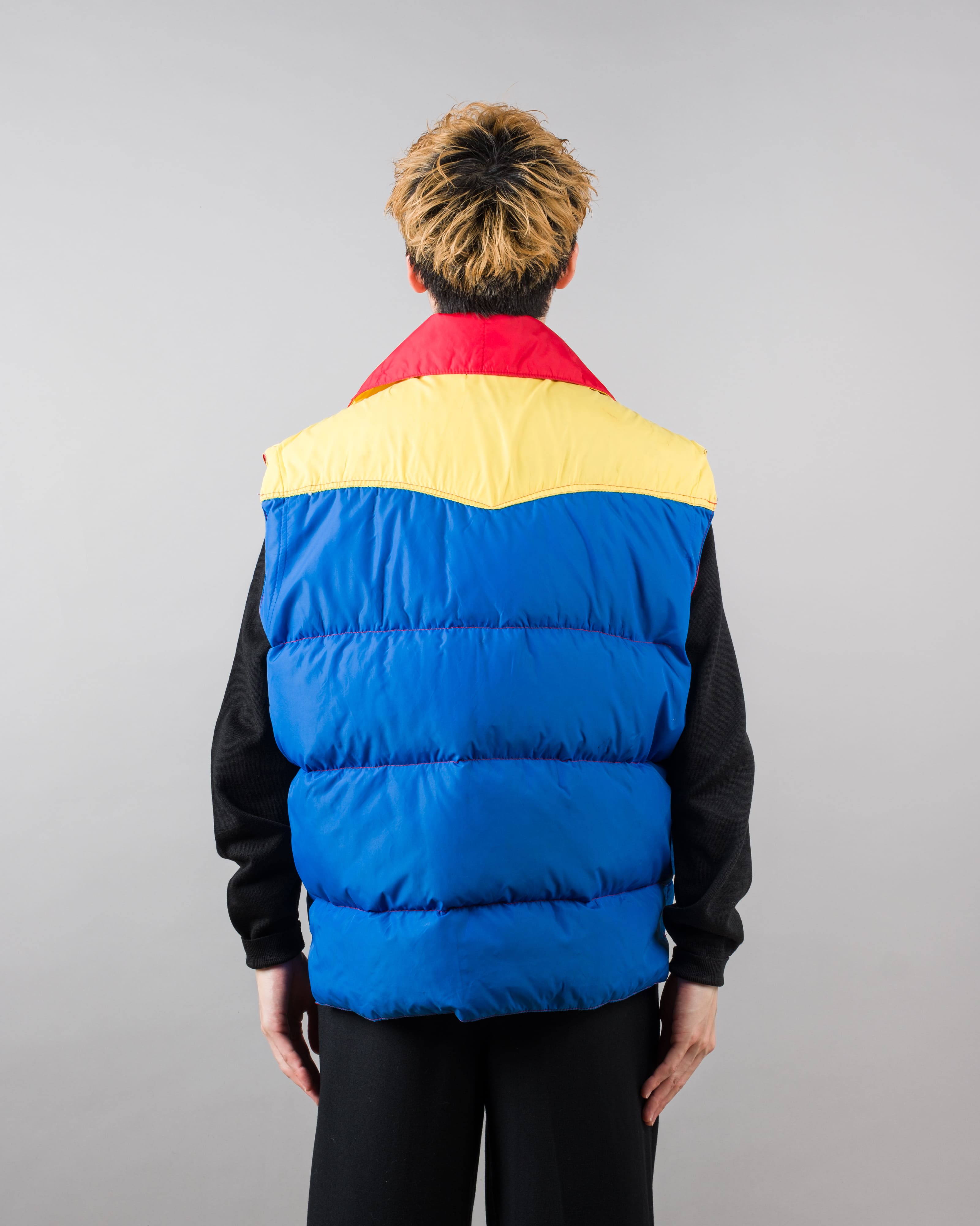 【~90’s】Old Schott 3 Tone Puffer Down Vest Size.XL