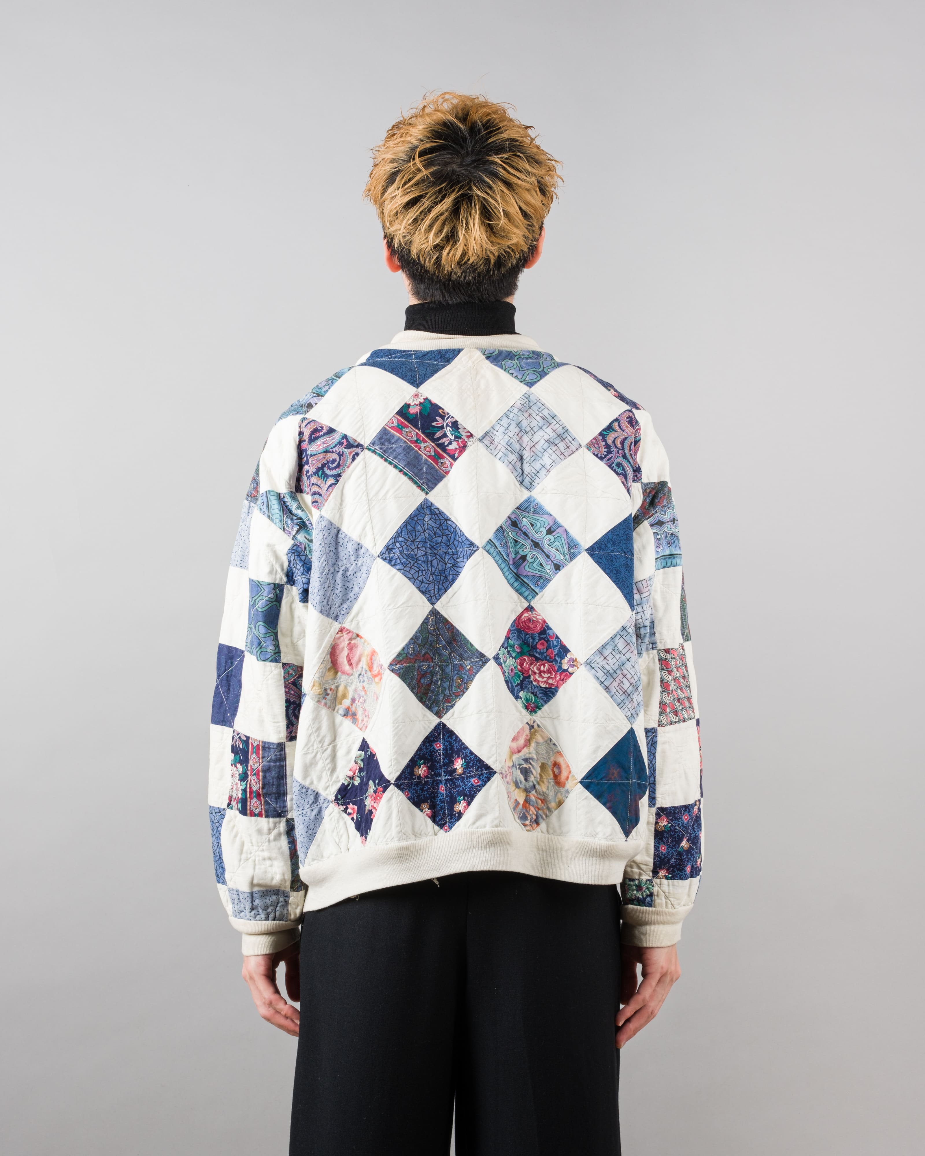 【~70’s】Europe Vintage Various Patterned Patchwork Blouson "Handmade"