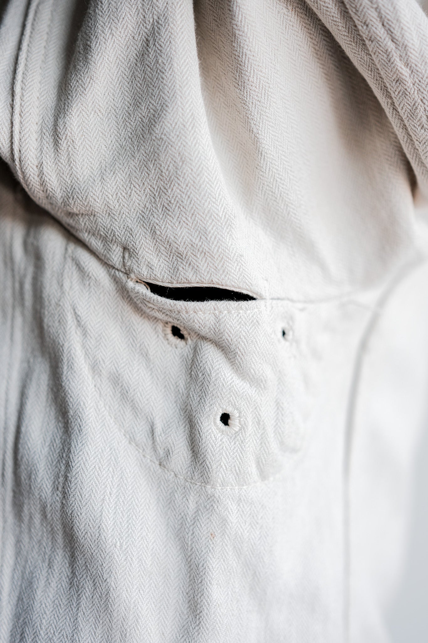 【~40's】German Air Force Drillich HBT Linen Jacket "Luftwaffe"