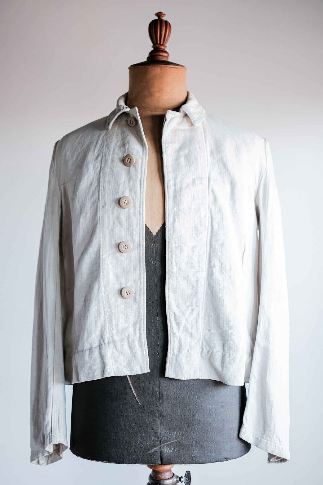 【~40's】German Air Force Drillich HBT Linen Jacket "Luftwaffe"