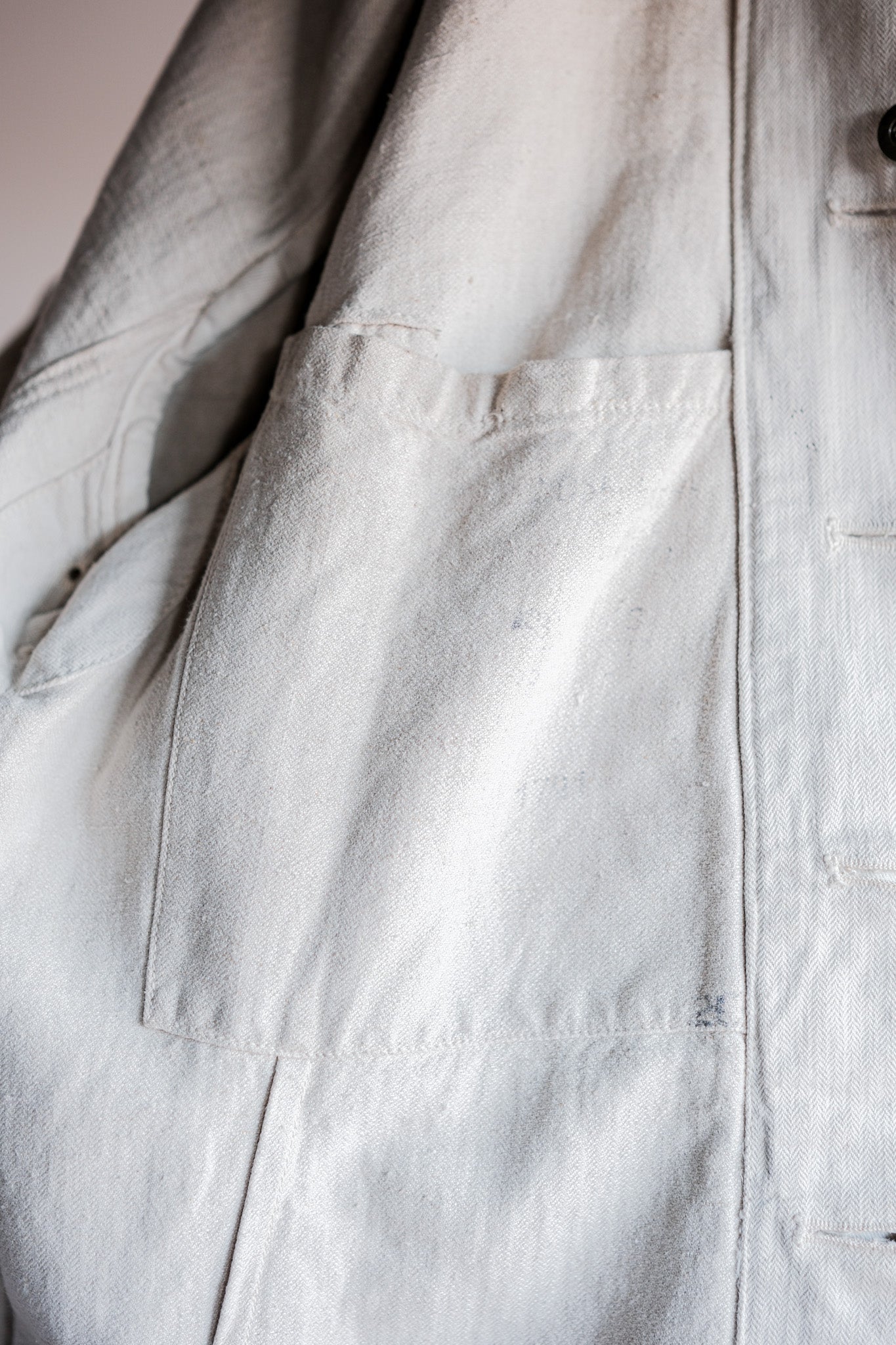 【~40's】German Air Force Drillich HBT Linen Jacket "Luftwaffe"