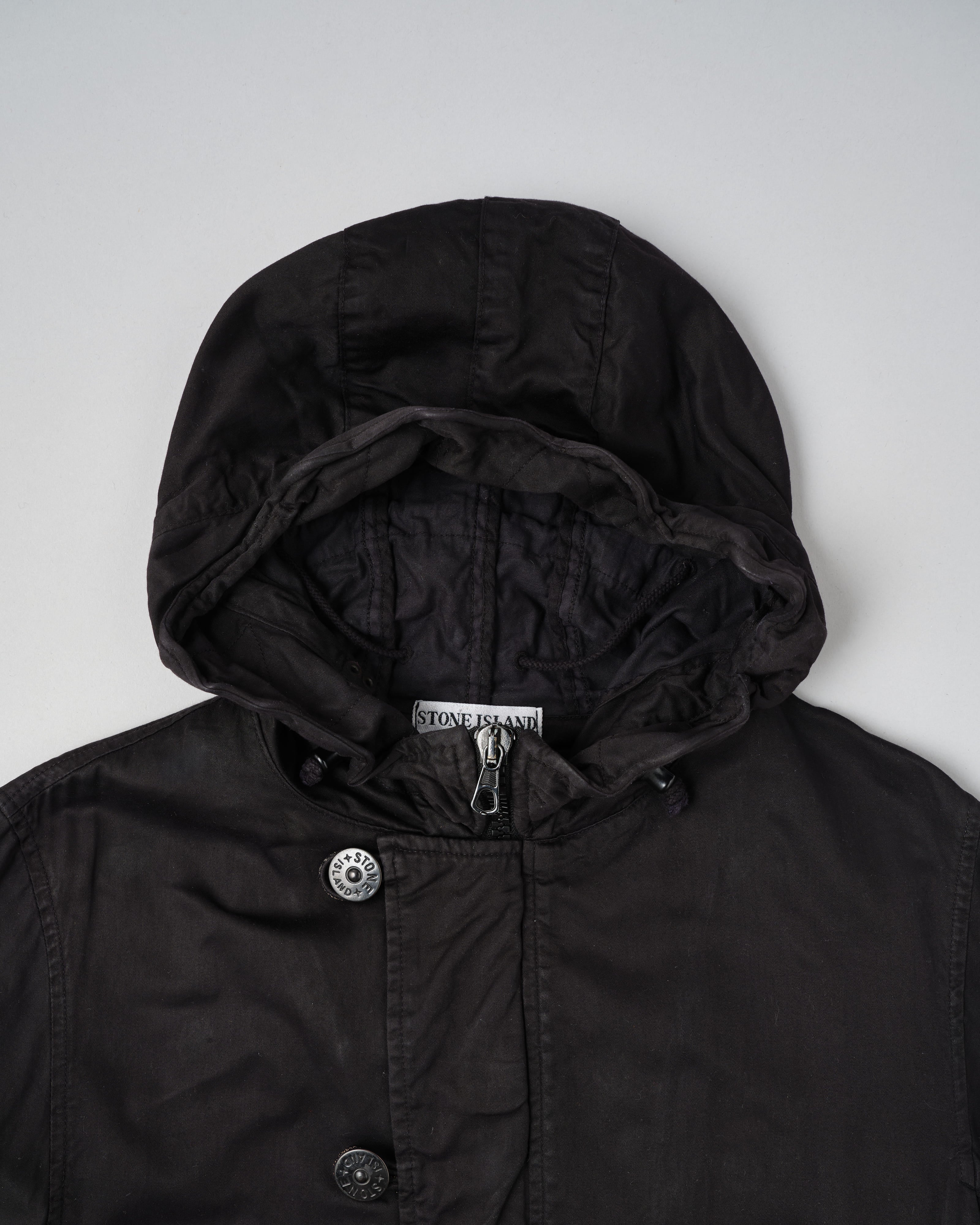 【06AW】เสื้อแจ็คเก็ตตัวสั้นมีฮู้ดผ้าฝ้าย Old STONE ISLAND Size.S "RASO GOMMATO"