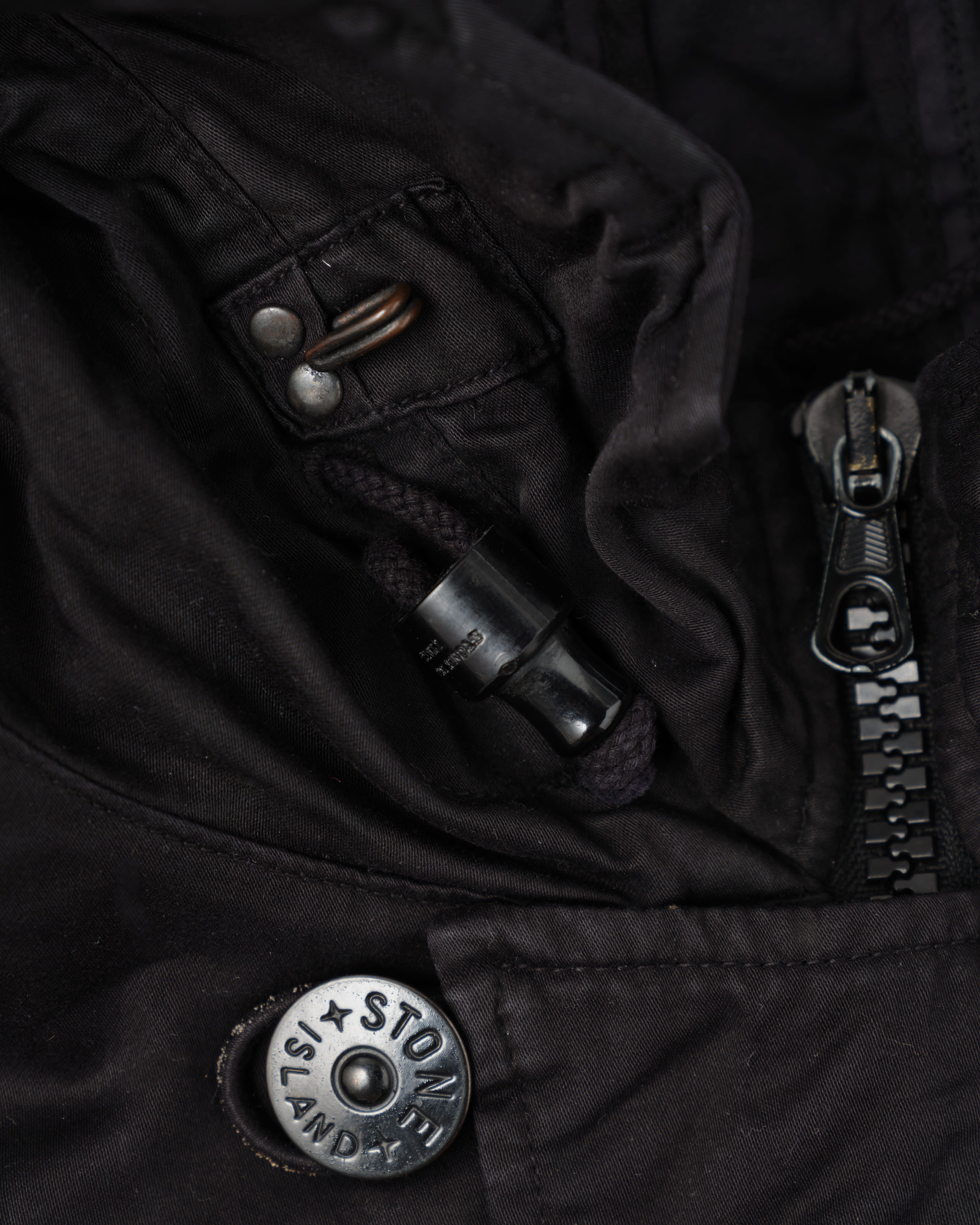 【06AW】เสื้อแจ็คเก็ตตัวสั้นมีฮู้ดผ้าฝ้าย Old STONE ISLAND Size.S "RASO GOMMATO"