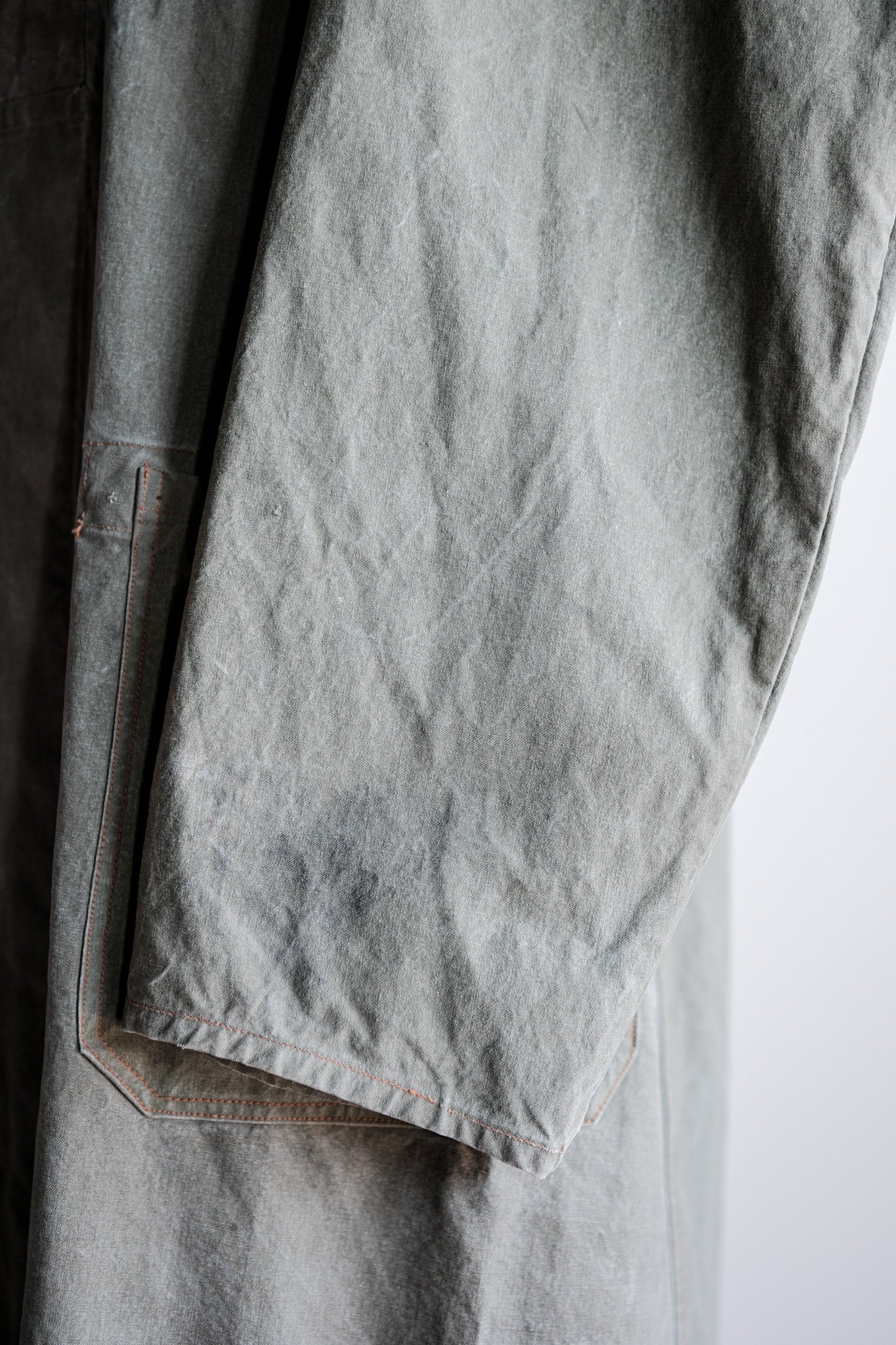 【~50's】German Vintage Green Cotton Work Coat