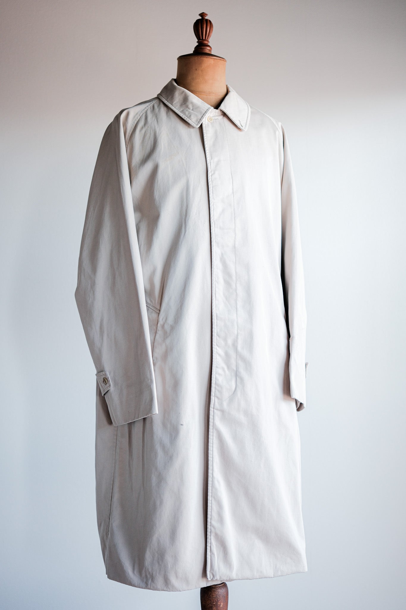 【~70's】Vintage Aquascutum Single Raglan Balmacaan Coat C100 Size.42REG "Aqua 5" "OLD ENGLAND PARIS 別注"