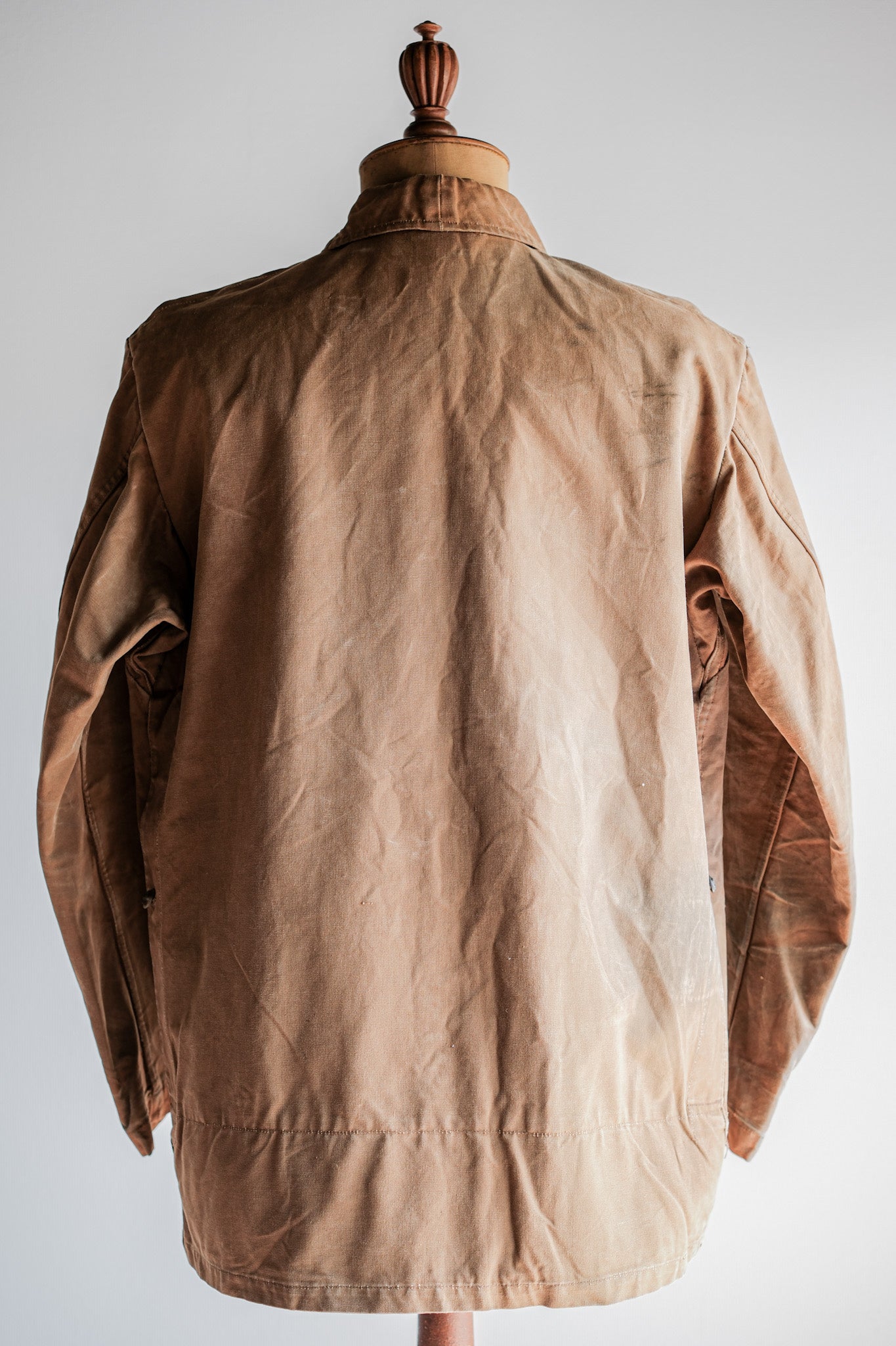 【~50's】French Vintage Cotton Canvas Hunting Jacket Size.46 "Le Mont St. Michel"