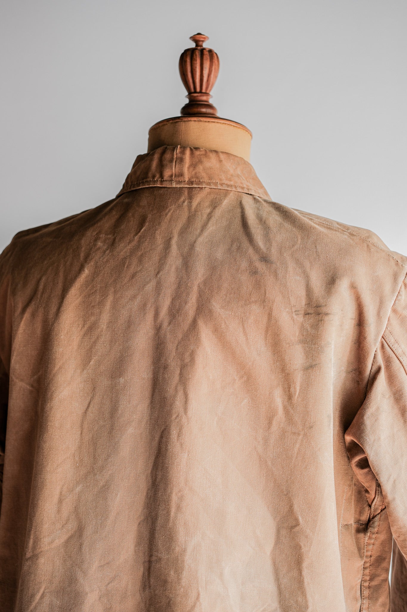 【~50's】French Vintage Cotton Canvas Hunting Jacket Size.46 "Le Mont St. Michel"