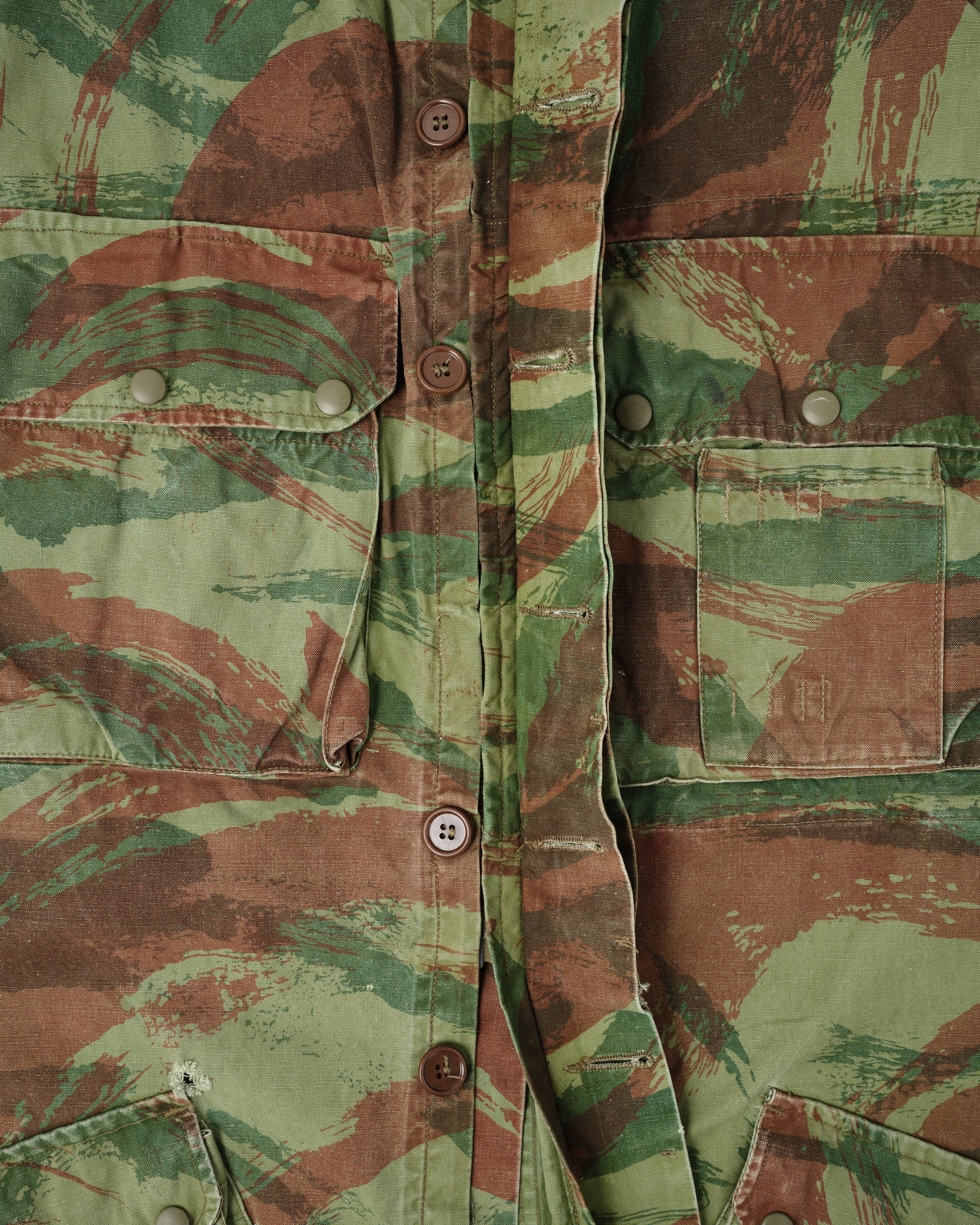 【~50's】French Army TAP47/54 Lizard Camouflage Paratrooper Jacket Size.32